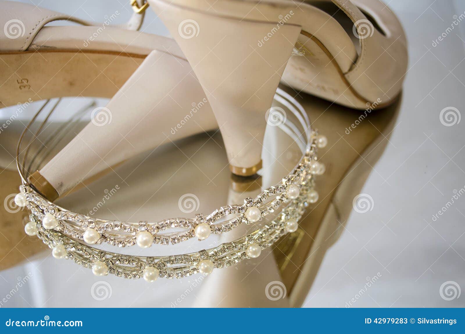 Tiara and shoes stock image. Image of adornment, fashion 42979283