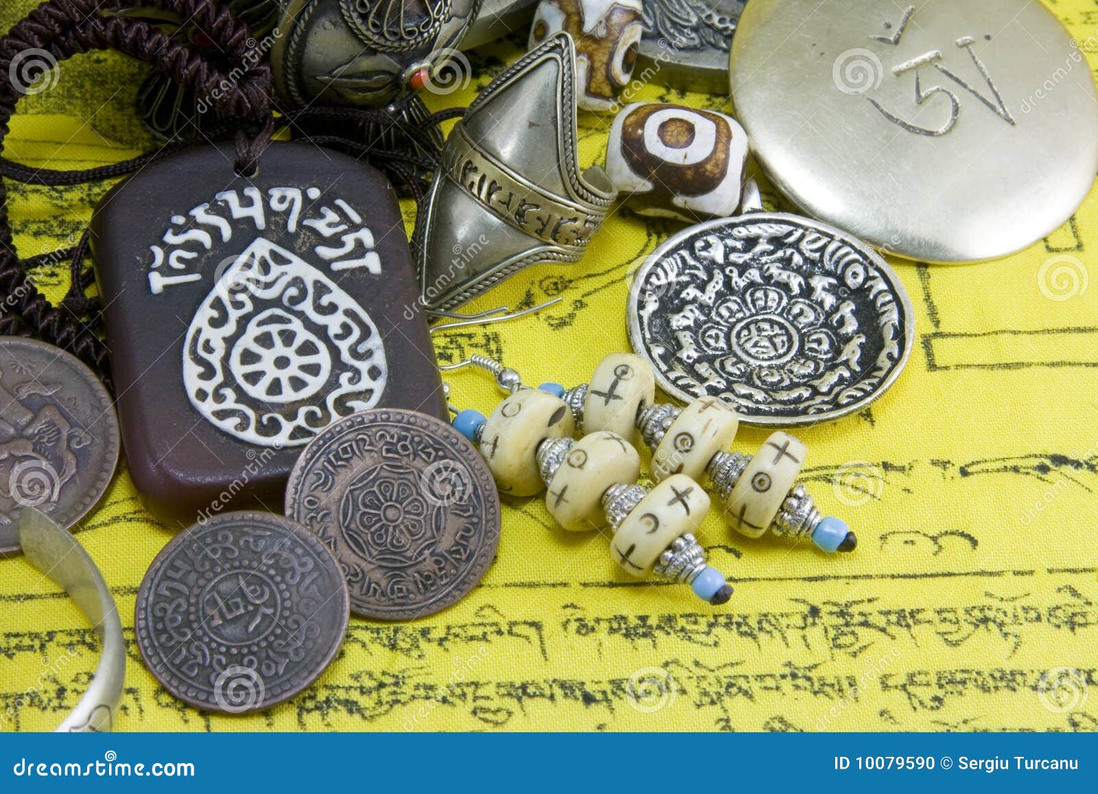 Tibetan artifacts stock photo. Image of tibetan, earrings 10079590