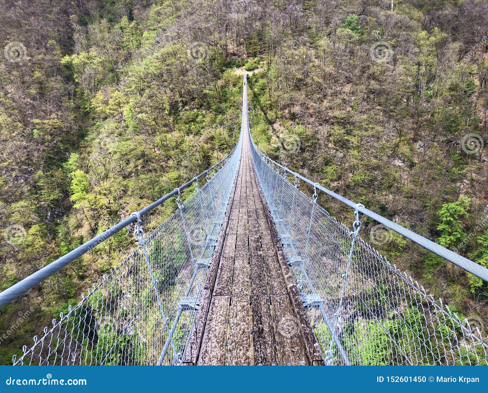 tibetan bridge carasc or ponte tibetano valle di sementina or tibetische brucke carasc, monte carasso