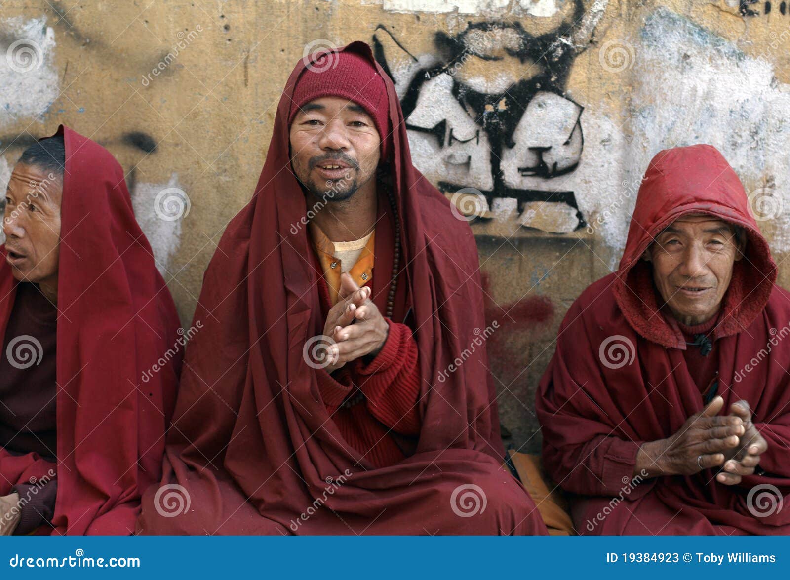 Kathmandu, Nepal, Tibetan Buddhist Monks Editorial Stock Photo Image