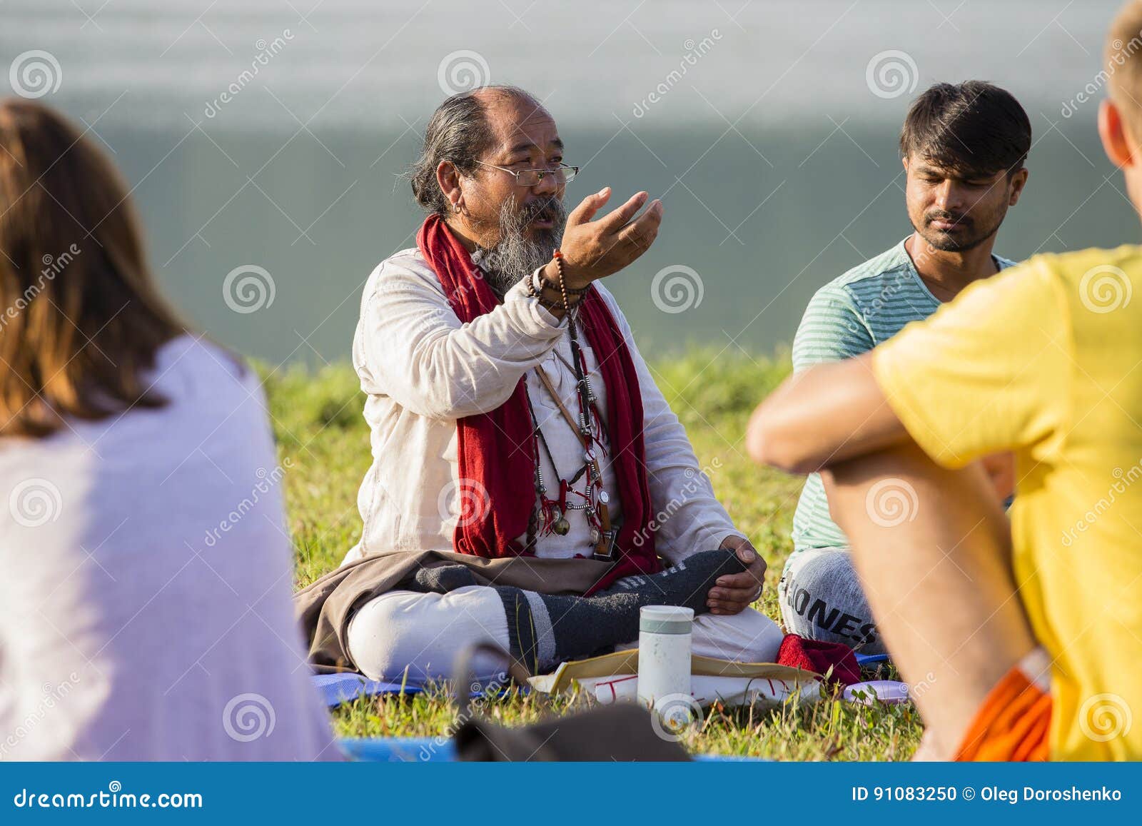 a blur image of a tibetan lama a blur image of a tibetan lama