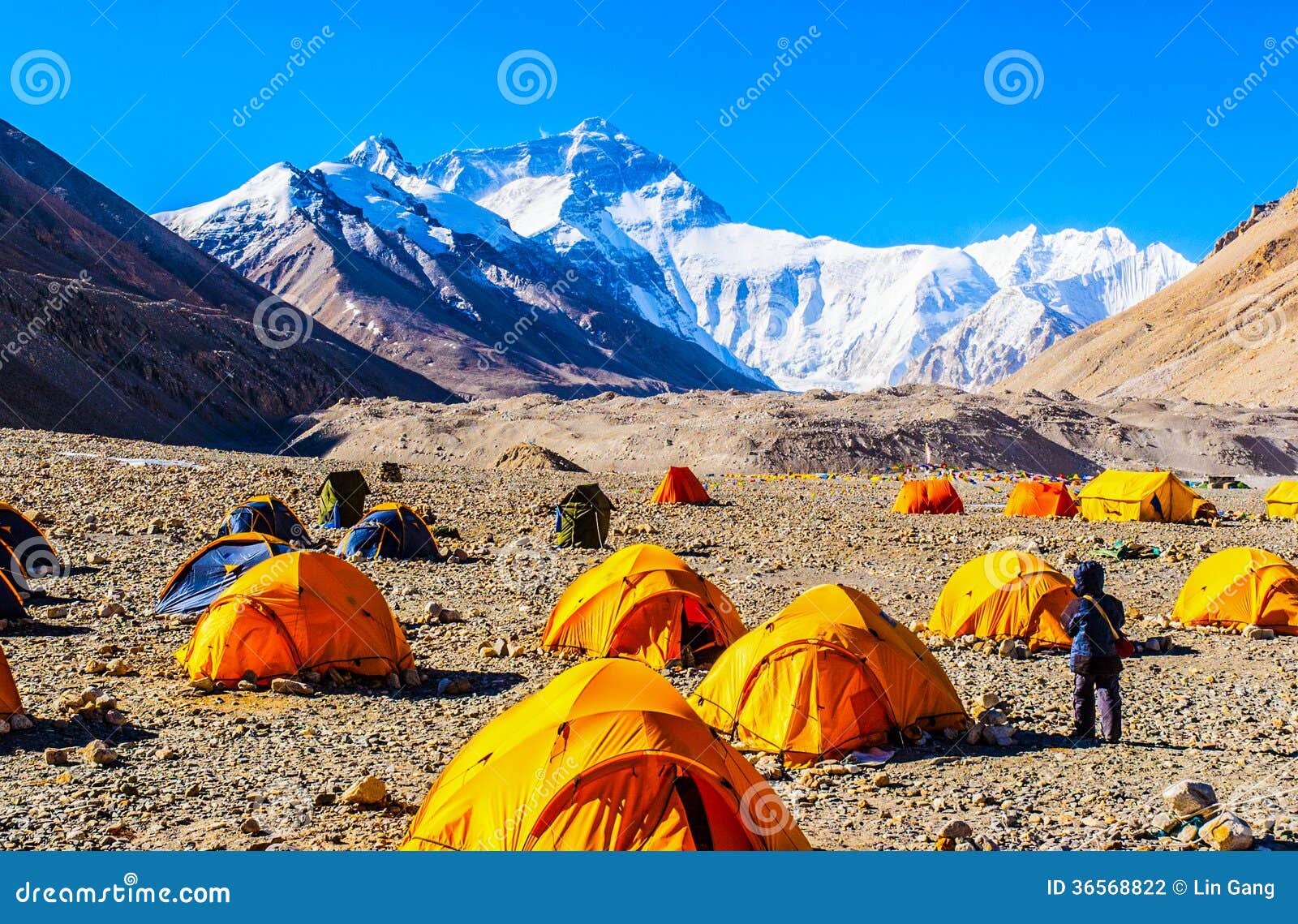 tibetan plateau scene-everest(mount qomolangma) base camp