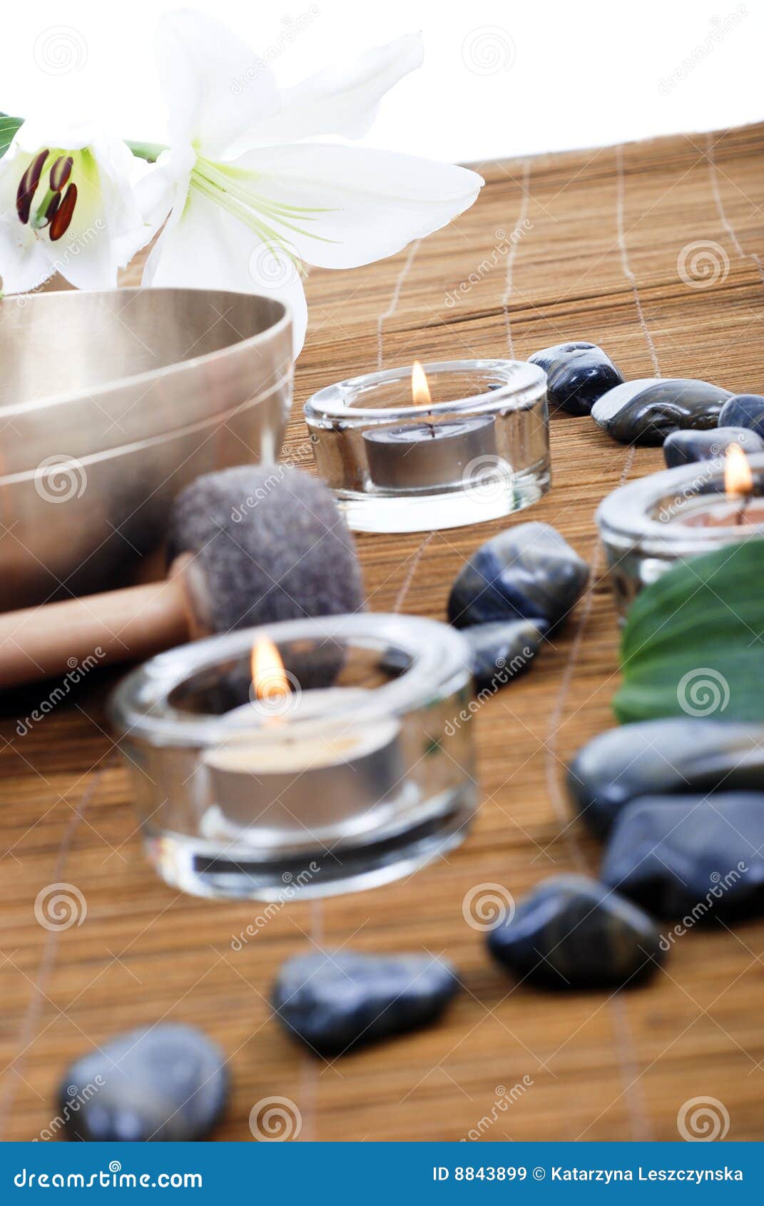 Tibetan Singing Bowls Treatment Stock Image Image of health, floral