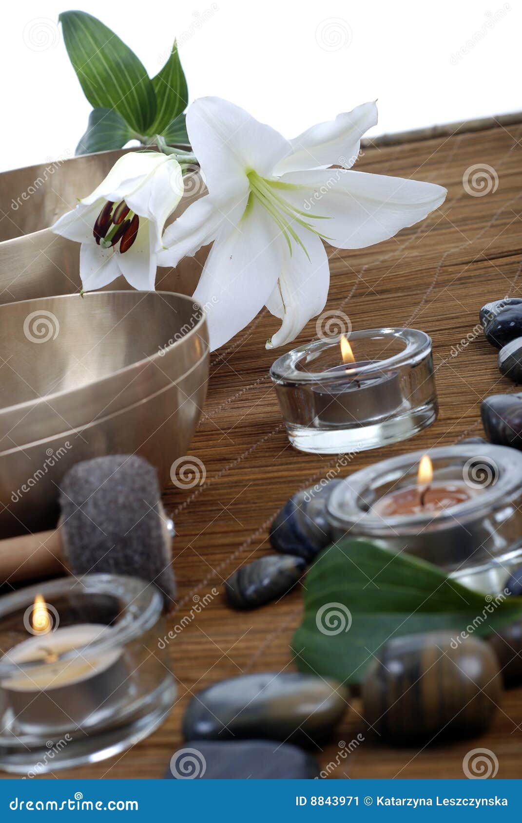 Tibetan Singing Bowls Treatment Stock Image Image of stone, colors