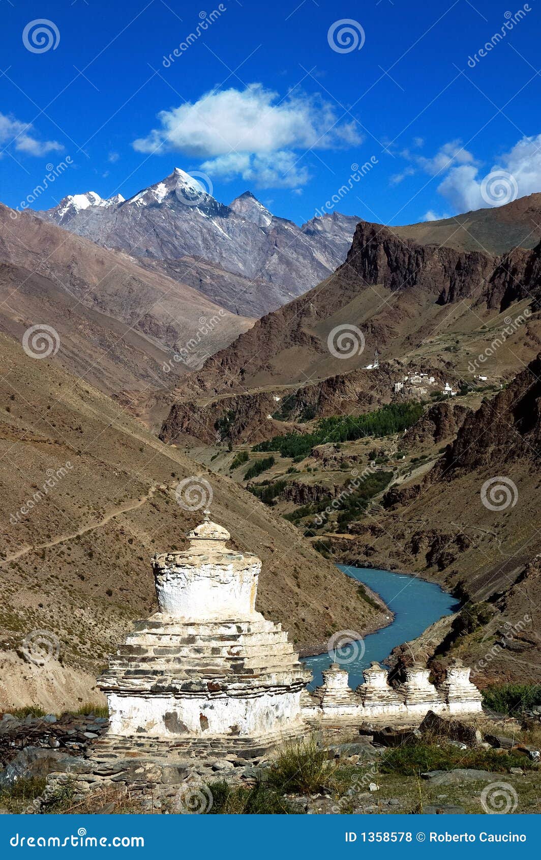 tibetan stupas in ladakh