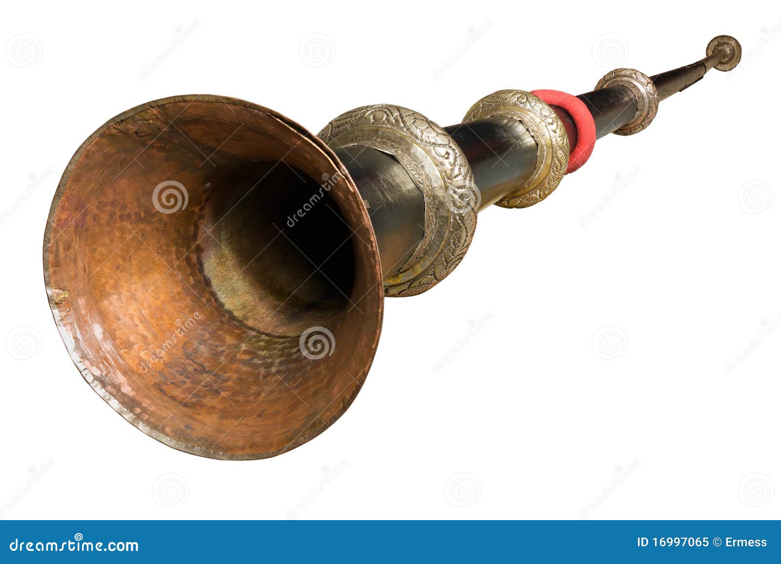 Tibetan trumpet stock image. Image of ceremonial, brass 16997065