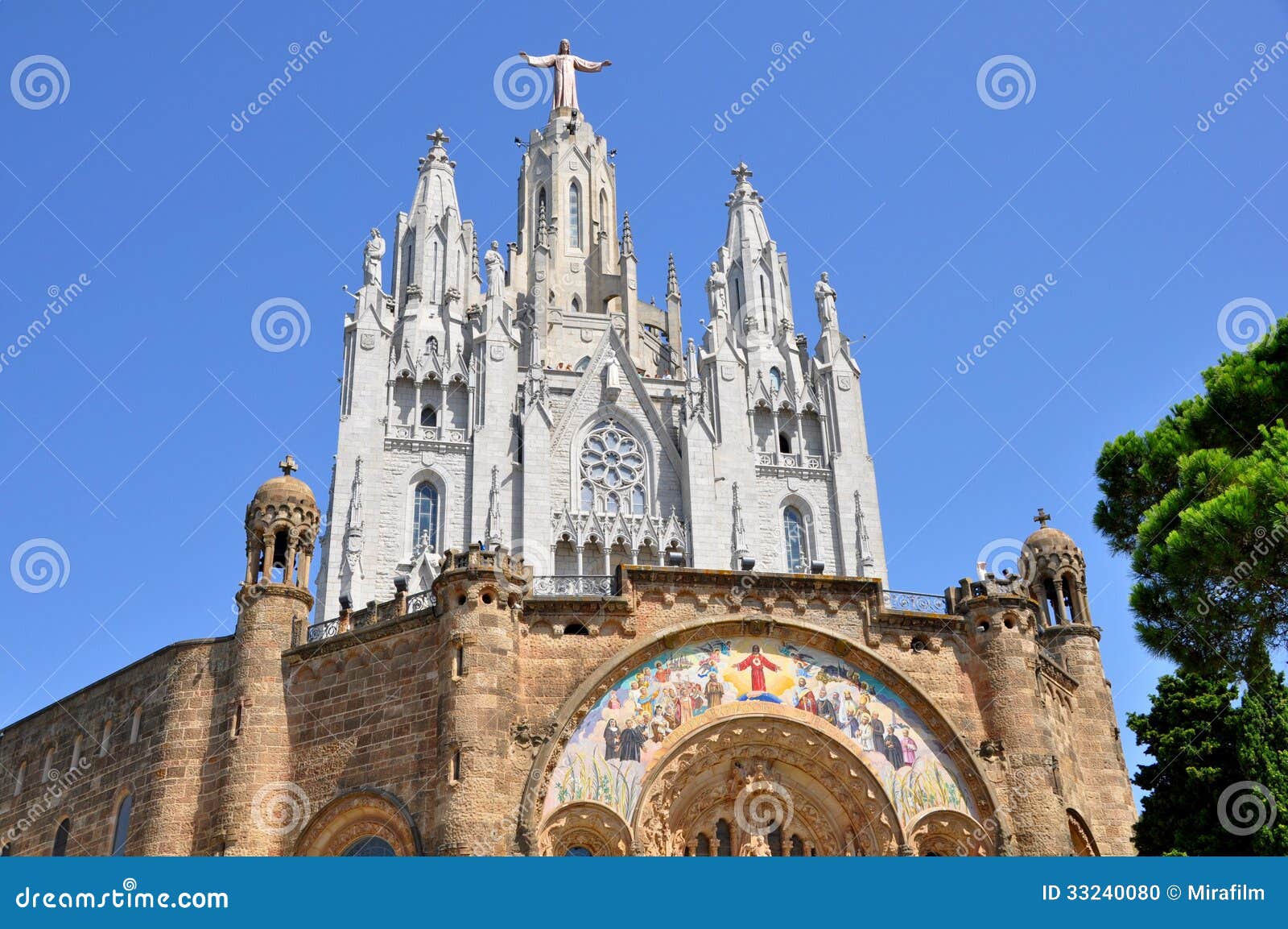 tibidabo church in barcelona, spain.
