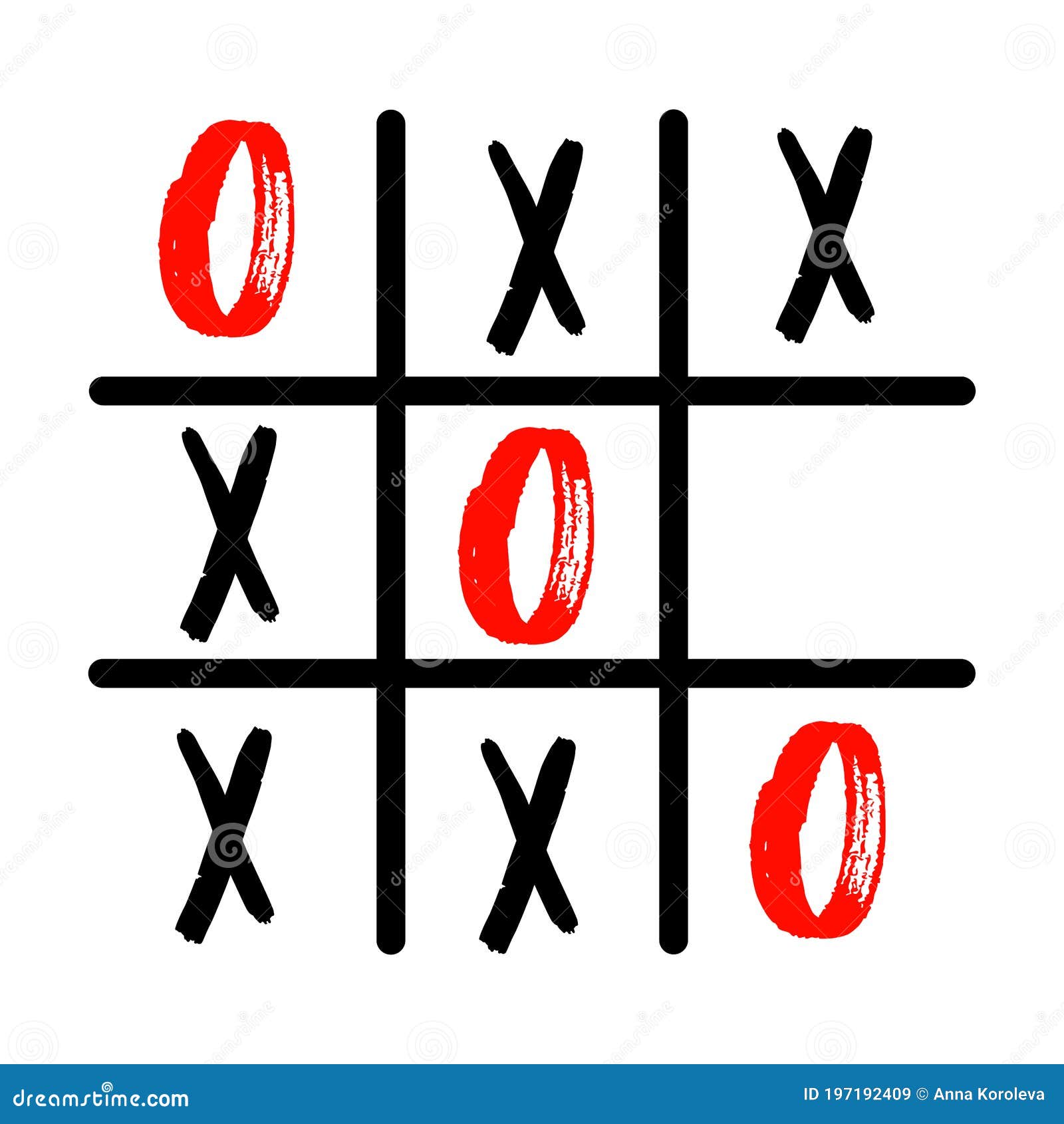 Tic tac toe game icon template design Royalty Free Vector