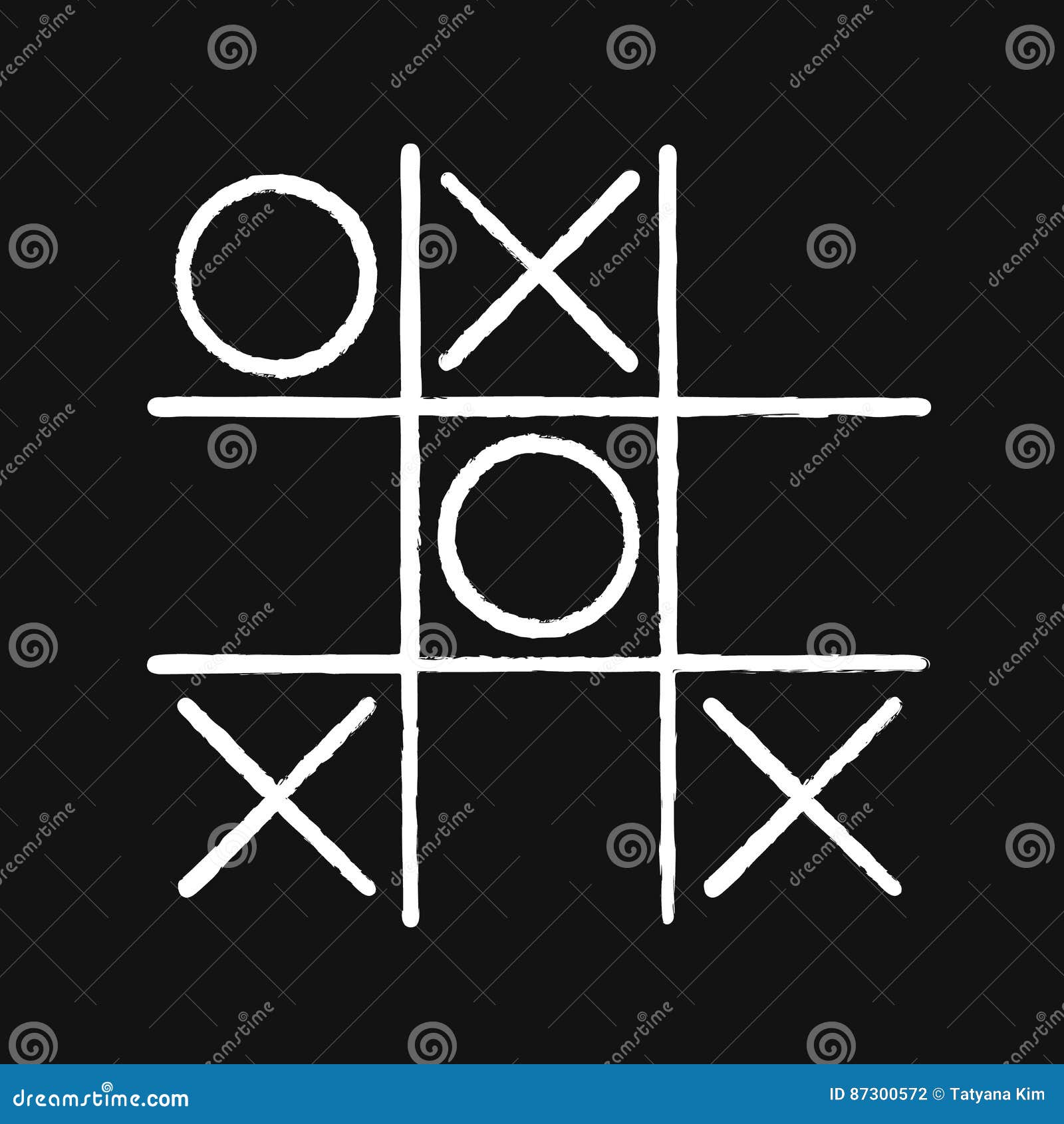 Noughts E Cruzes Ou Tic Tac Toe Jogo Ilustração Vetorial. Royalty Free SVG,  Cliparts, Vetores, e Ilustrações Stock. Image 92203935