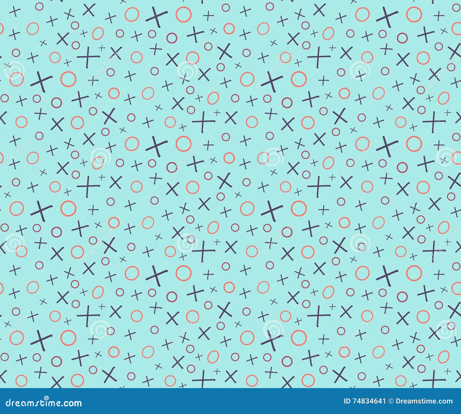 Tic-tac-toe Pattern with Blue Background Stock Vector - Illustration of ...