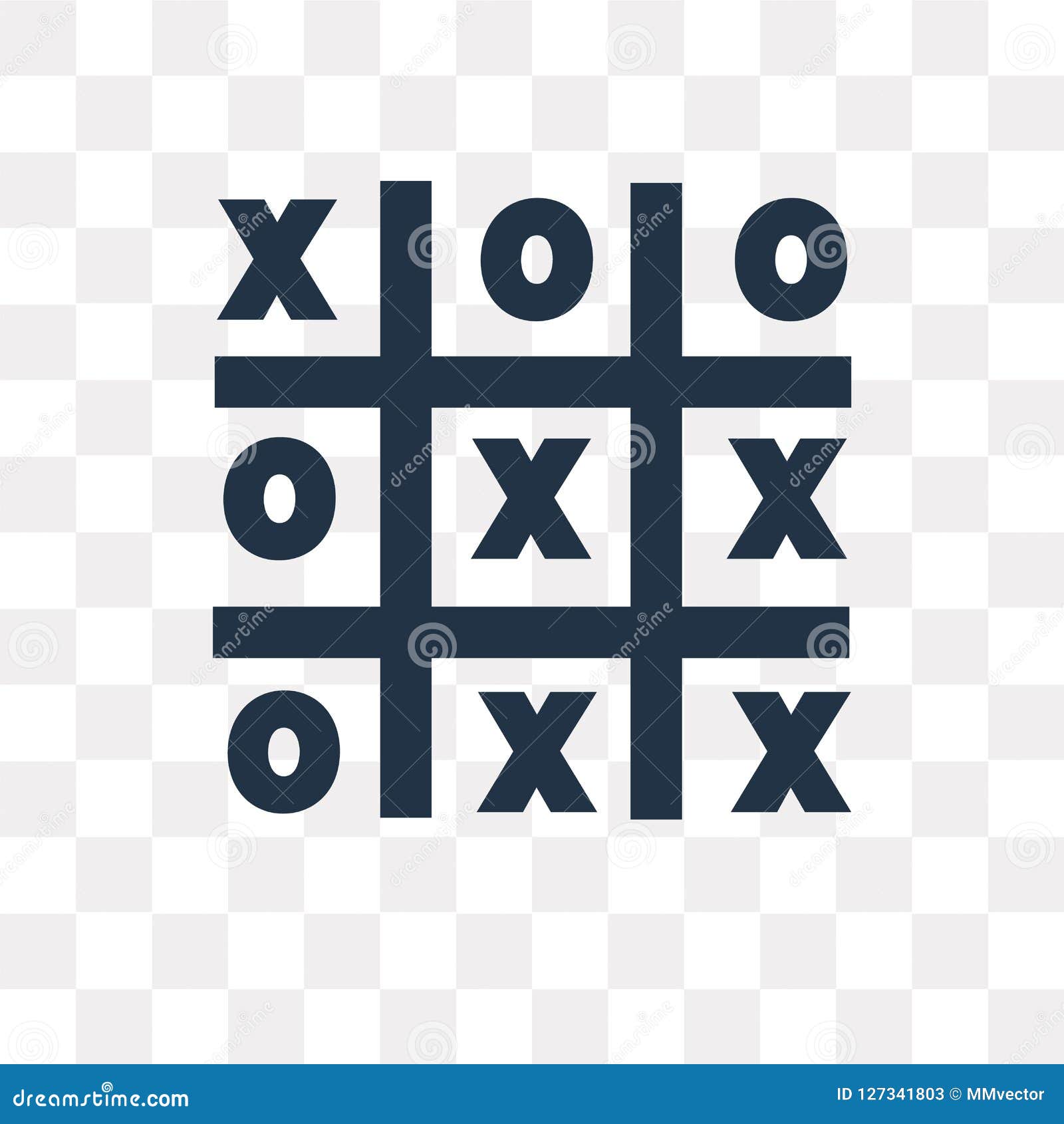 Tic Tac Toe Vector Icon Isolated on Transparent Background, Tic Stock  Vector - Illustration of grid, paper: 127341803