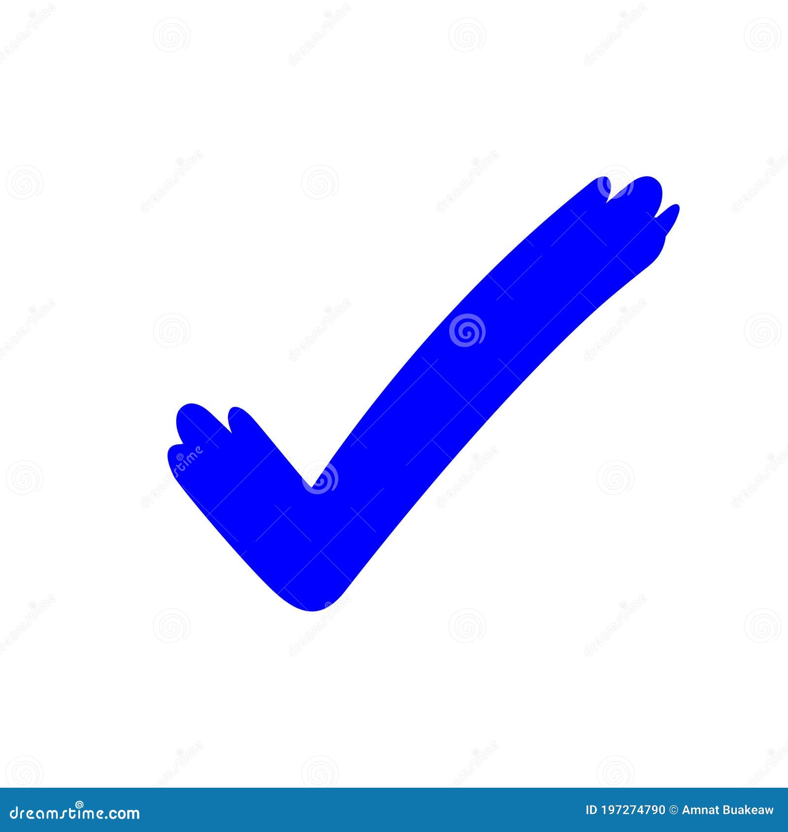 Doodle check mark and cross icon set Royalty Free Vector
