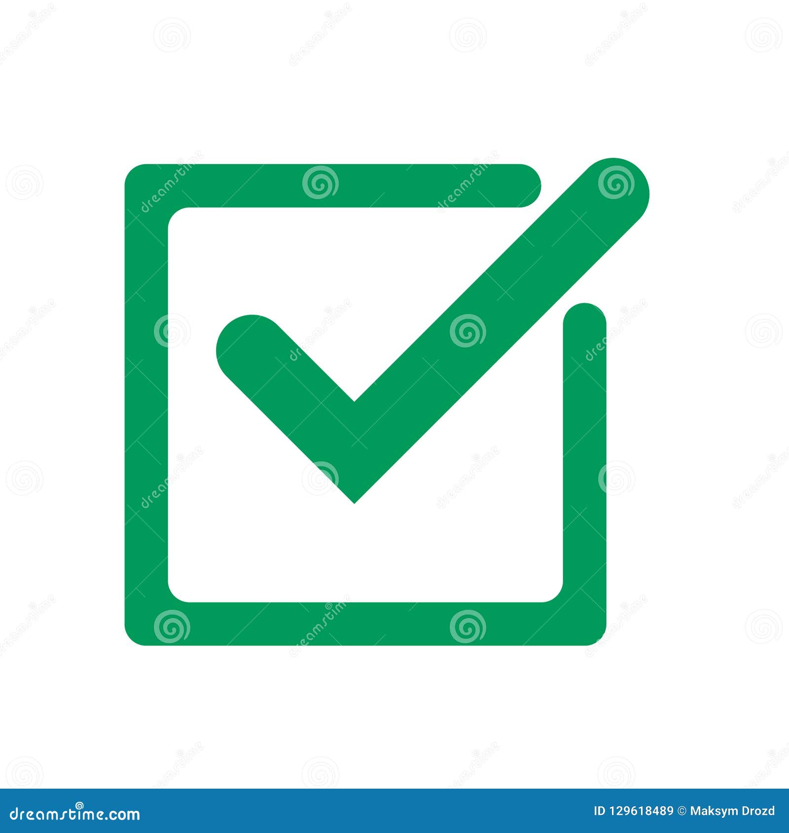 Premium Vector Check mark icon and cross icons with long shadow
