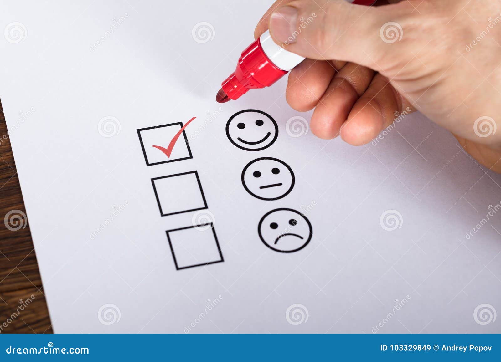 Tick Placed in Excellent Checkbox Stock Image Image of client