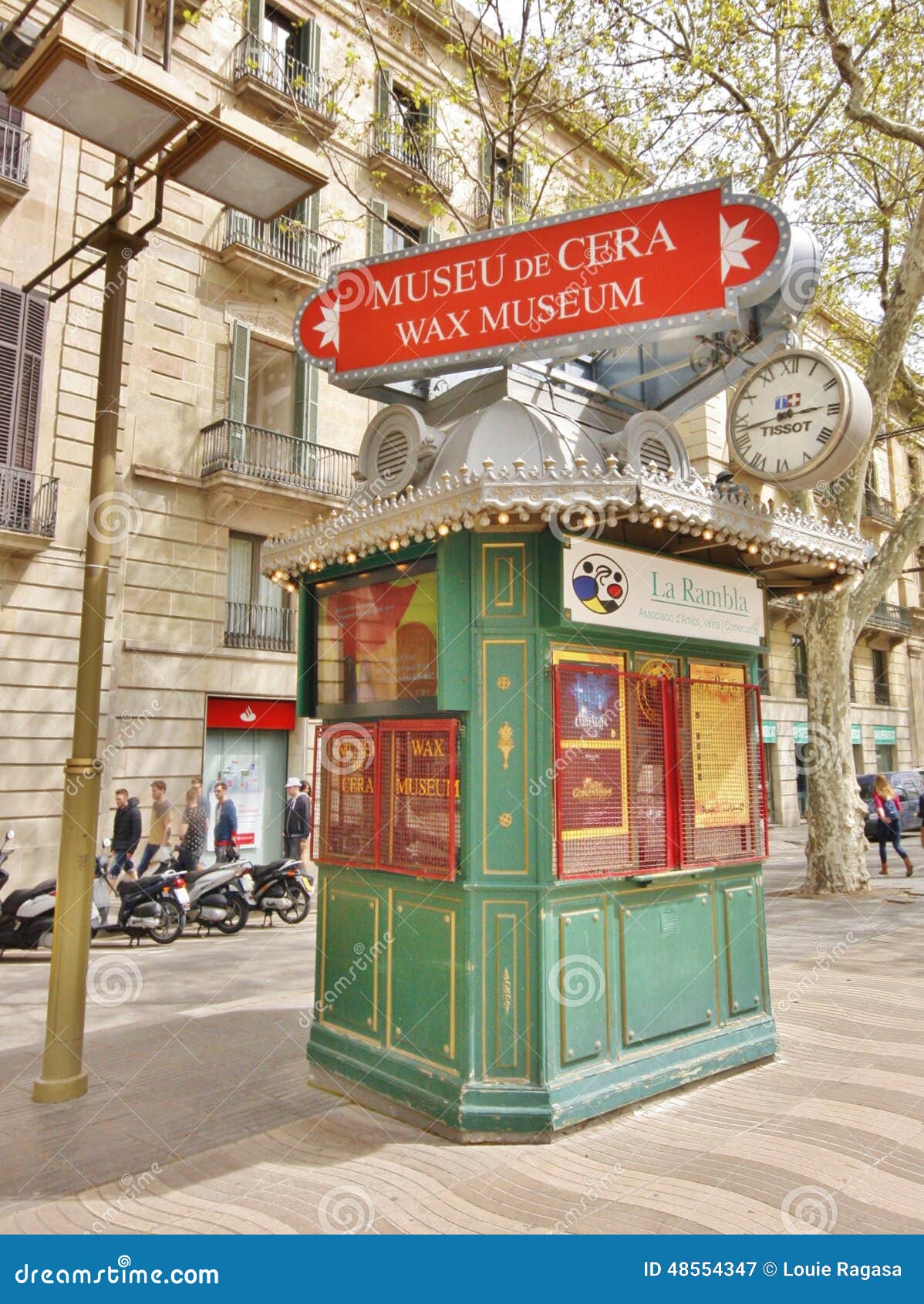 Ticket Booth in Barcelona, Spain for Wax Museum Editorial Photography
