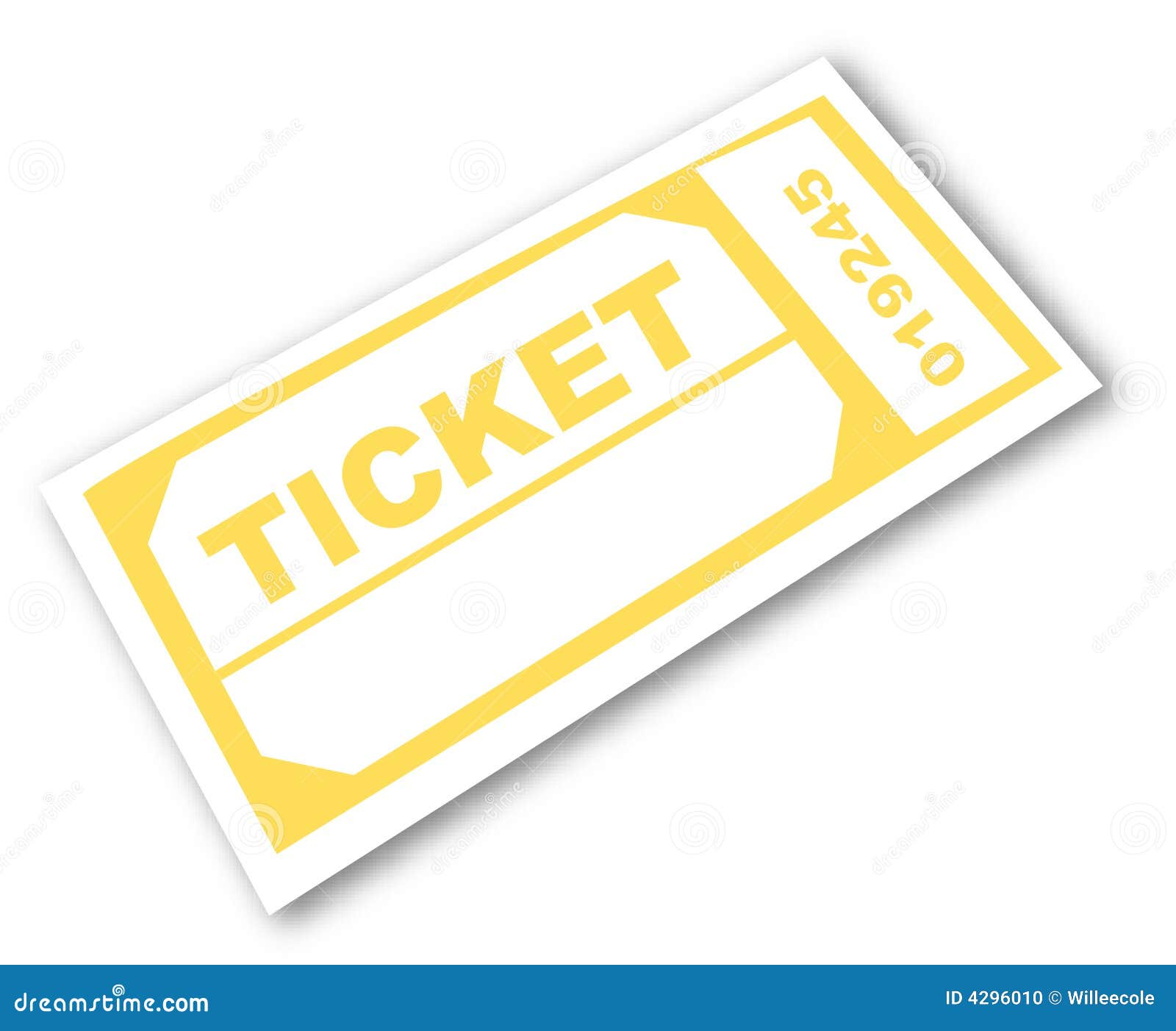 Ticket Stub Stock Photo Image 4296010