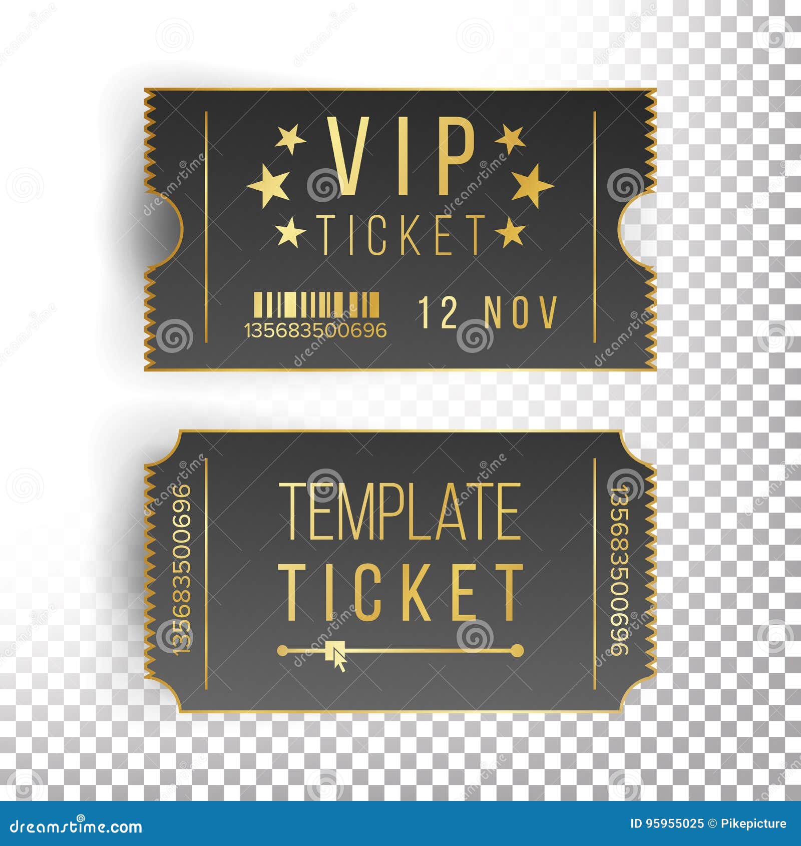 Templates Blank Coupon, Ticket, Label and Tag, Stock Vector