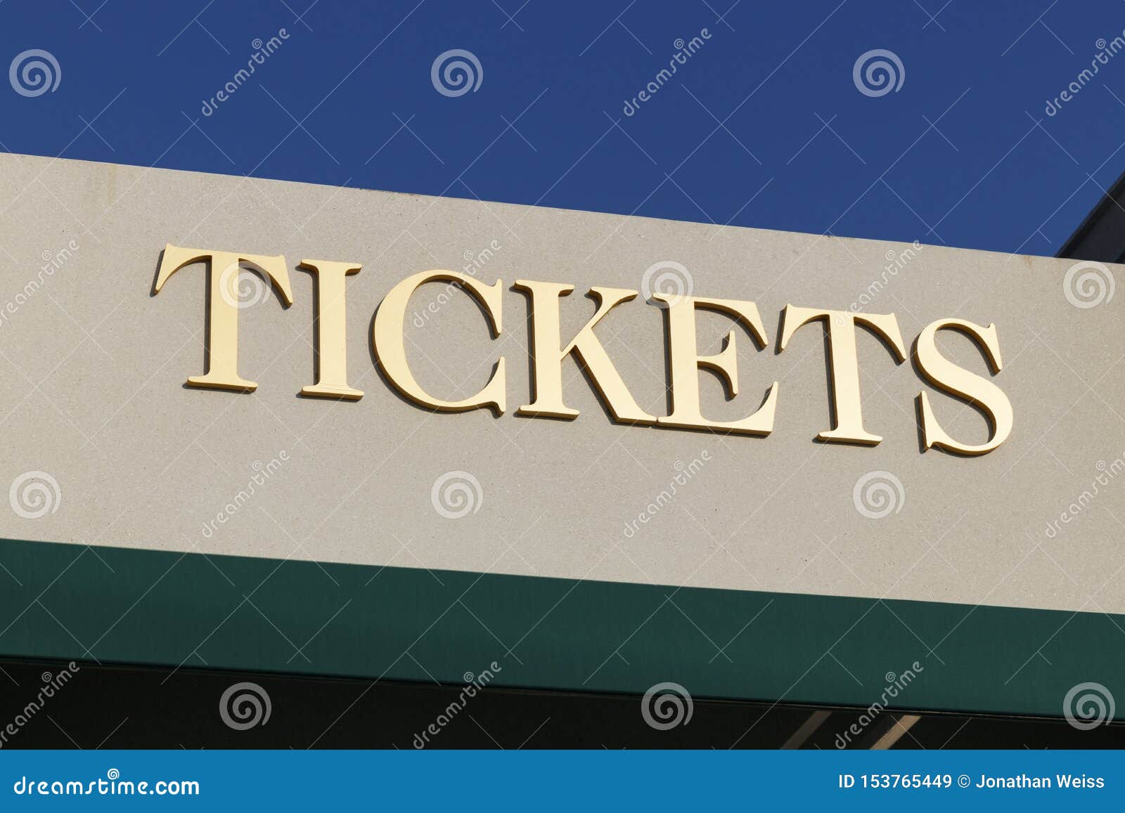 Ticket Window Sign with Gold Letters III Stock Image Image of sign