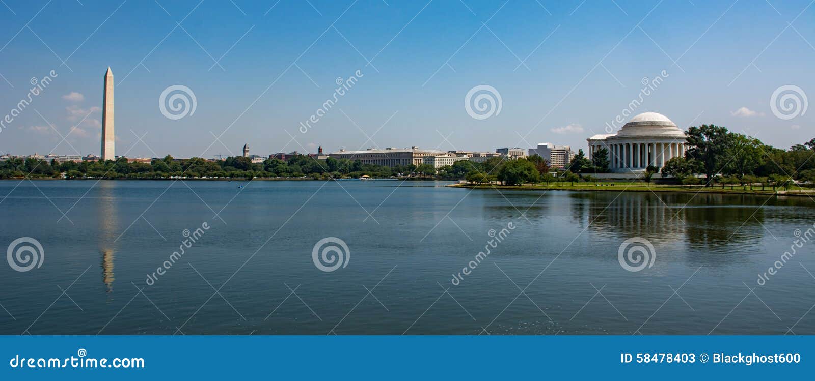 the tidal basin of the national mall in washington dc