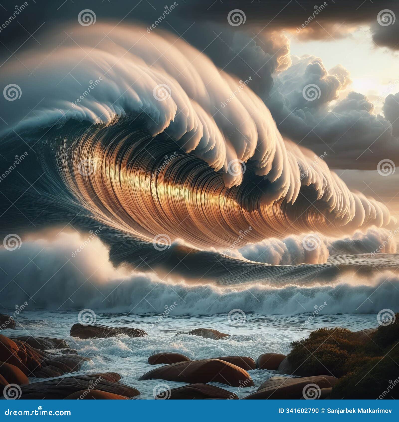 tidal waves the tide shifts revealing waves that build in streng