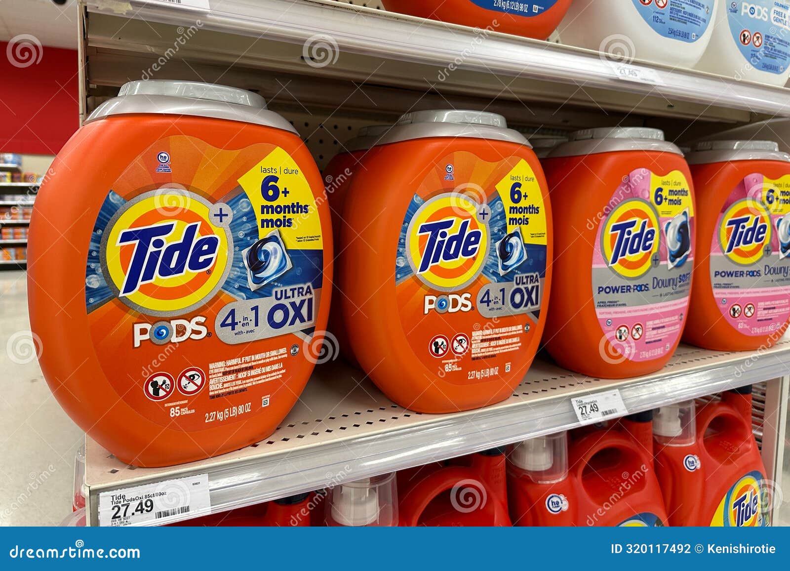 Tide Laundry Detergent Pods at Display Shelf Aisle at Local Target