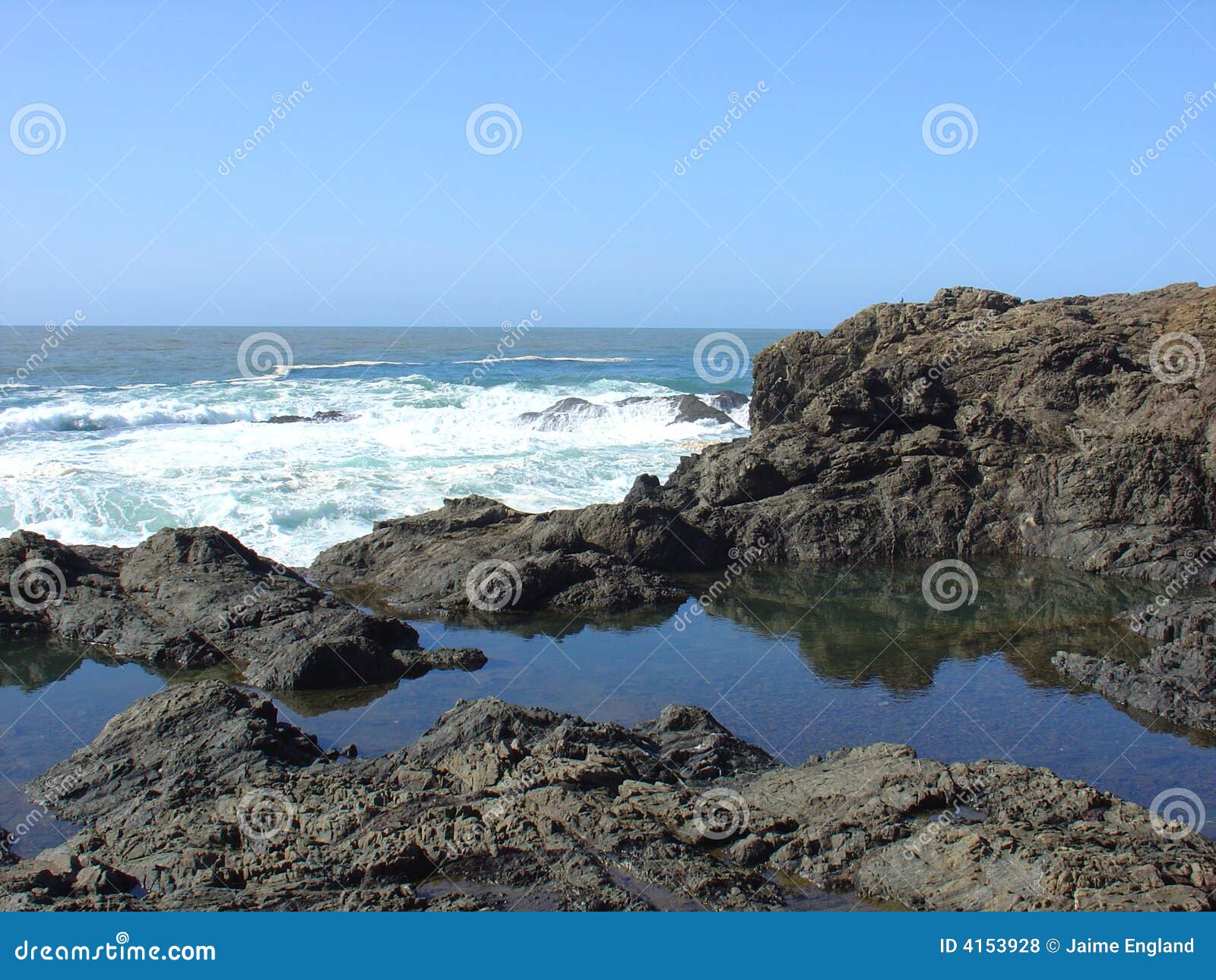 Tide pool stock photo. Image of california, water, cliff 4153928
