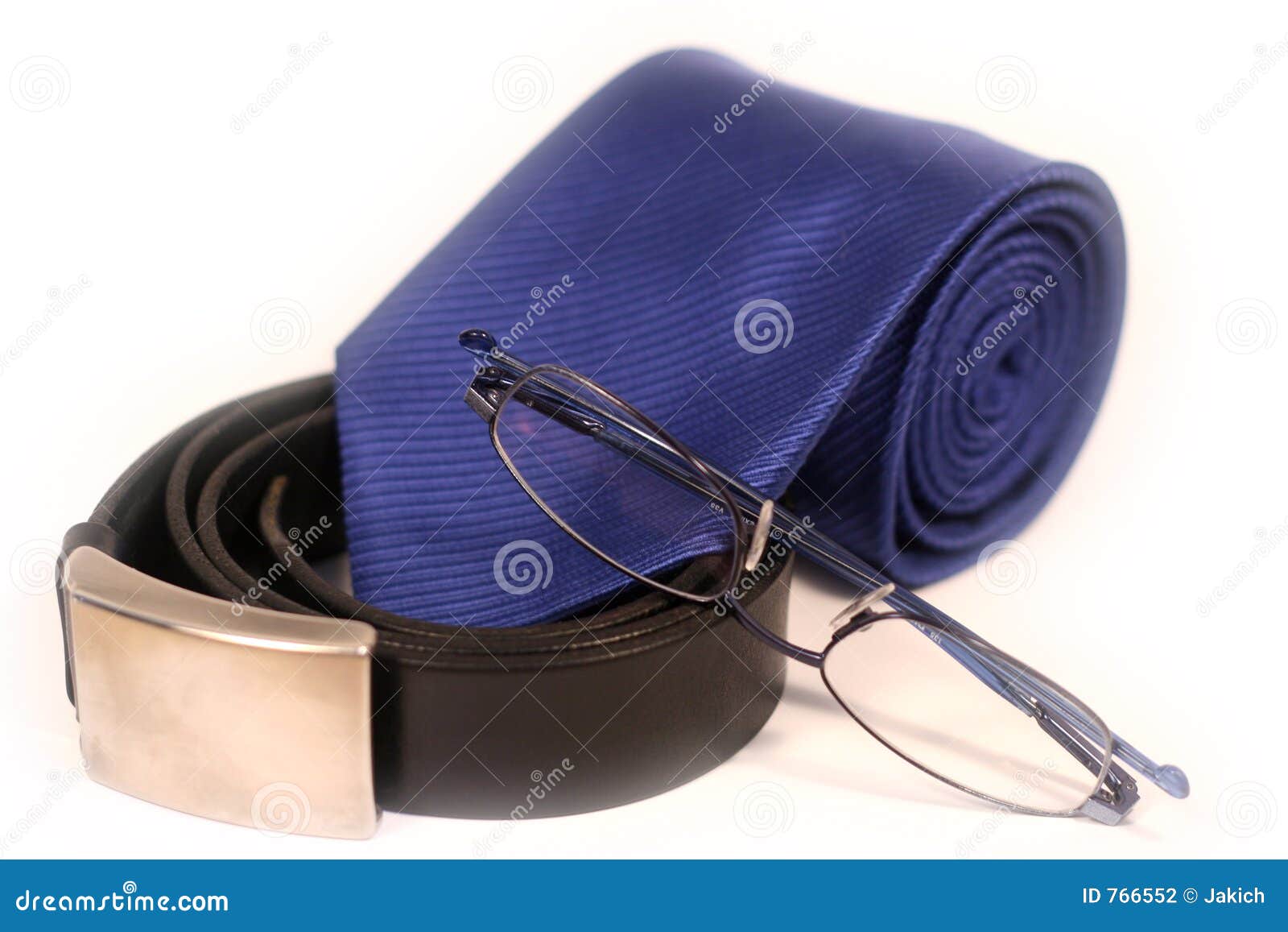 Tie, belt and Glasses stock photo. Image of colorful, outlet - 766552