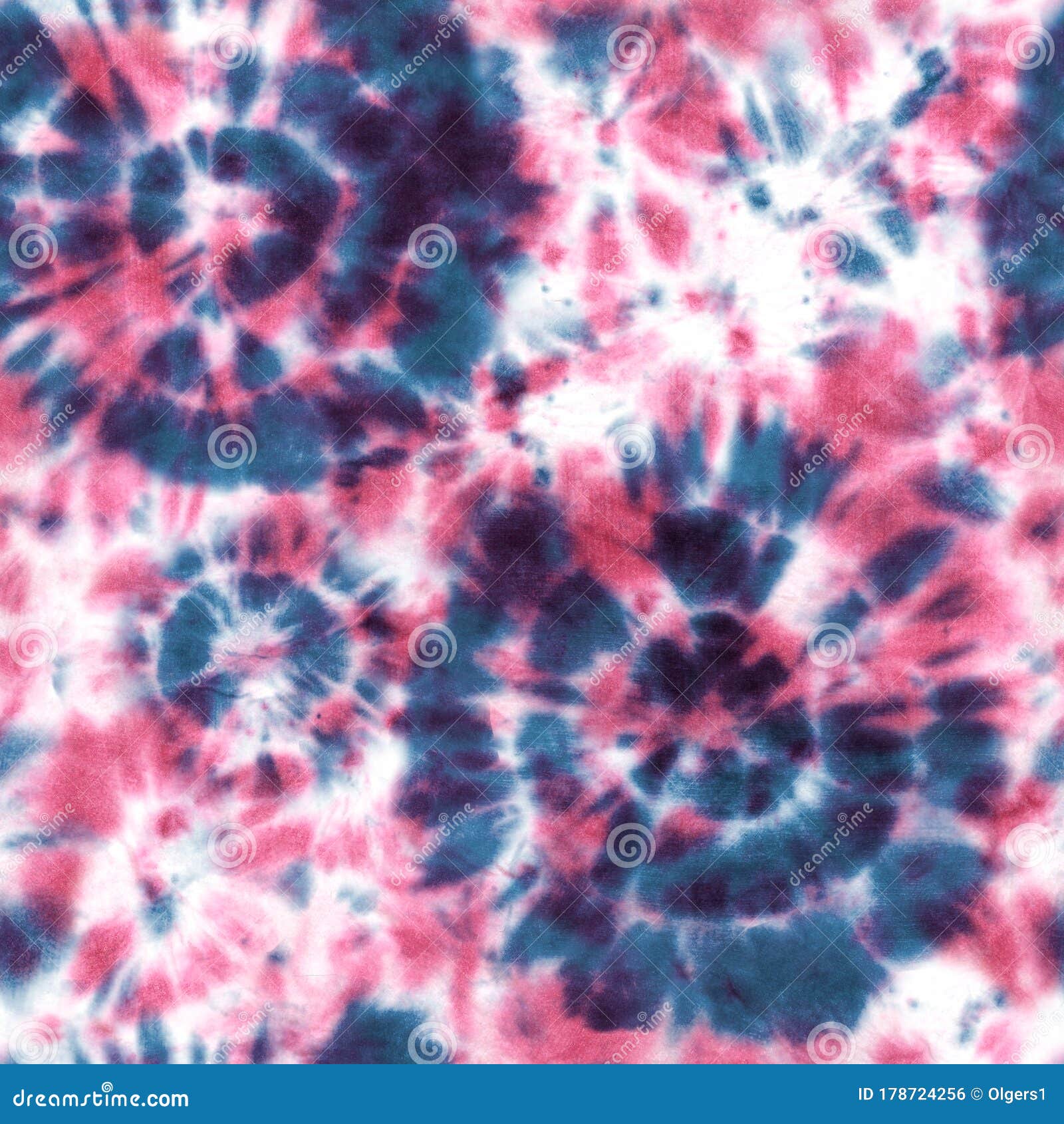 Tie Dye Shibori Seamless Pattern. Watercolour Abstract Texture ...