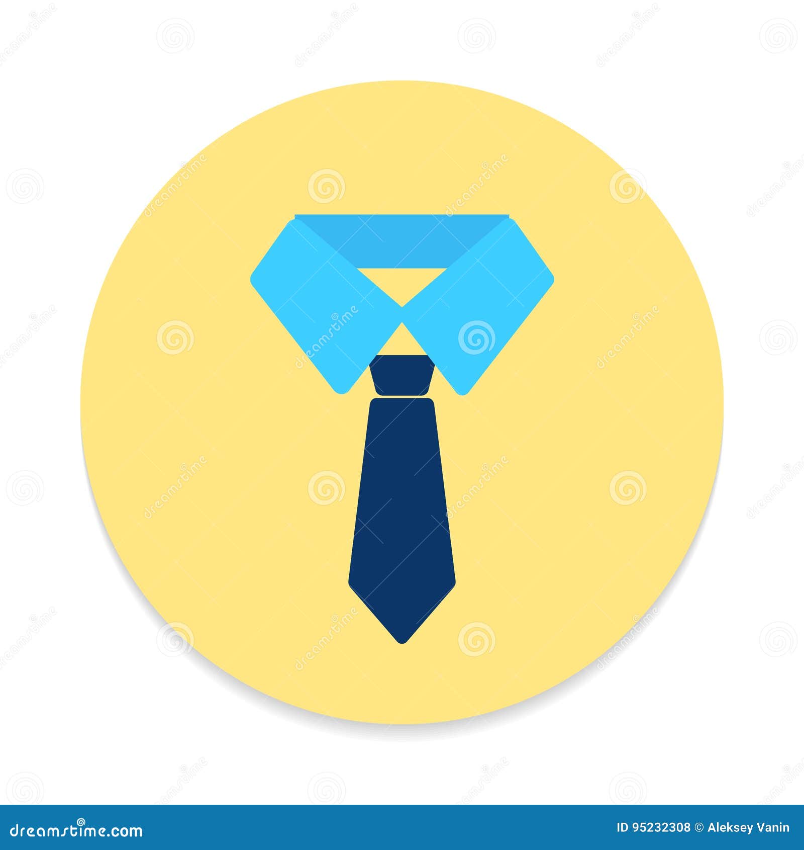 Tie Flat Icon. Round Colorful Button, Dress Code Circular Vector Sign ...