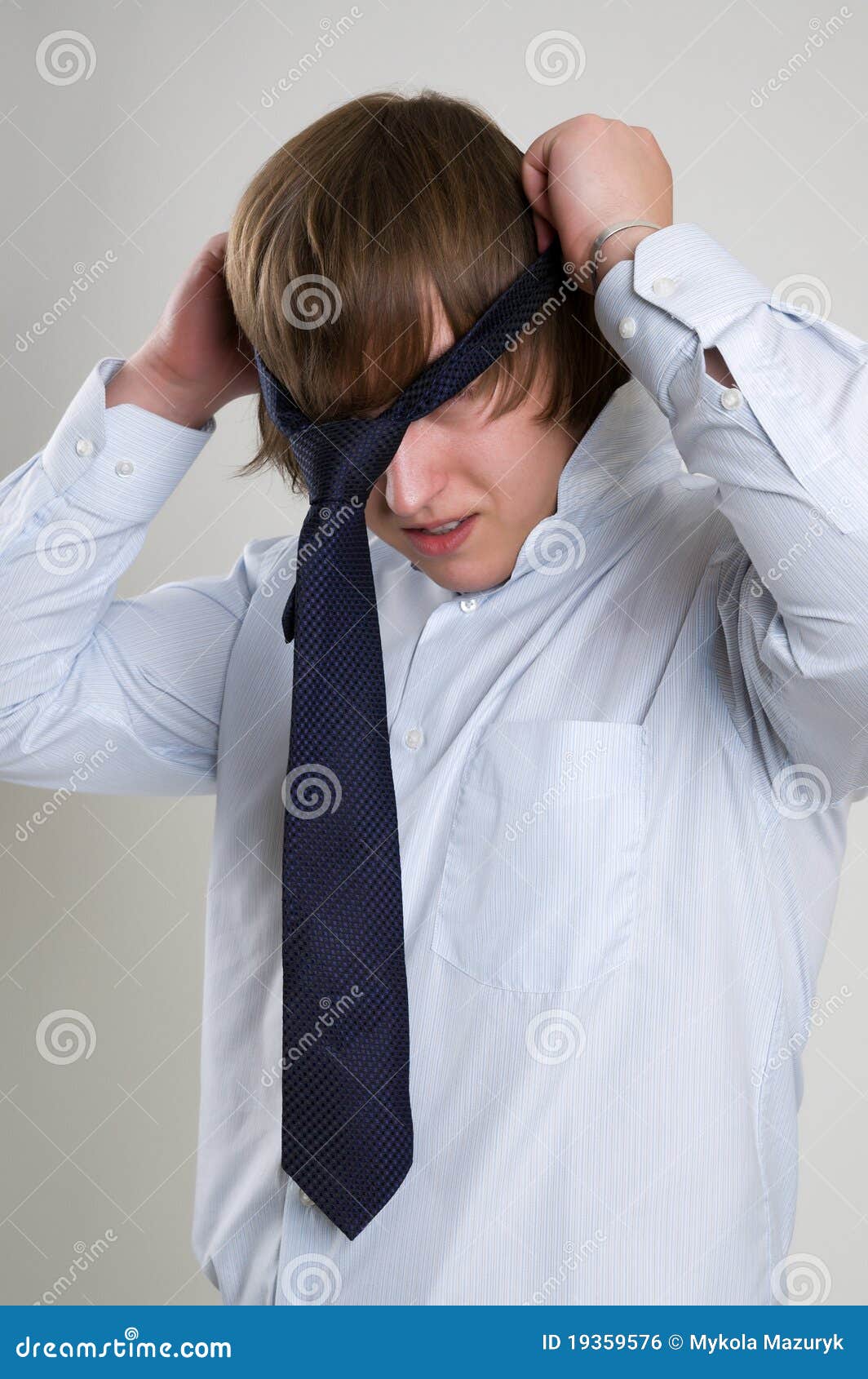 Tie on head stock photo. Image of management, lawyer 19359576