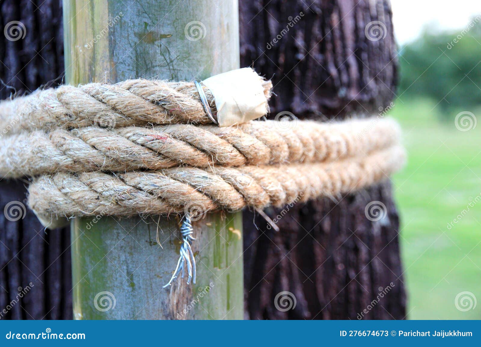 Tie a Large Rope in an Orderly Way To Hold Things Firmly Stock Image -  Image of pattern, material: 276674673