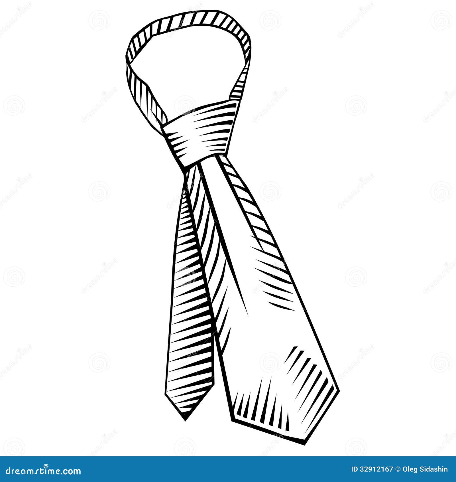 necktie clip art black and white