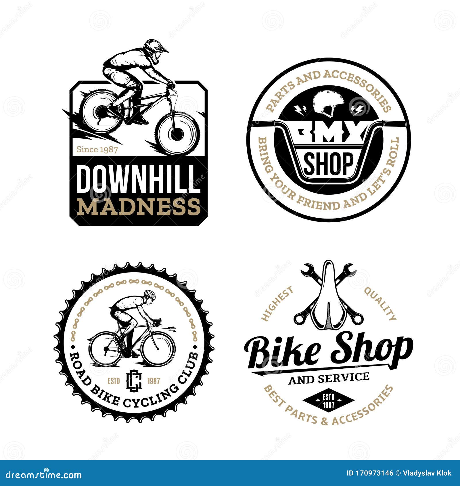 Tienda De Bicicletas, Club, Servicio De Bicicletas, Insignia De Ciclismo De  Montaña Y De Carretera Ilustración del Vector - Ilustración de exterior,  ciudad: 170973146