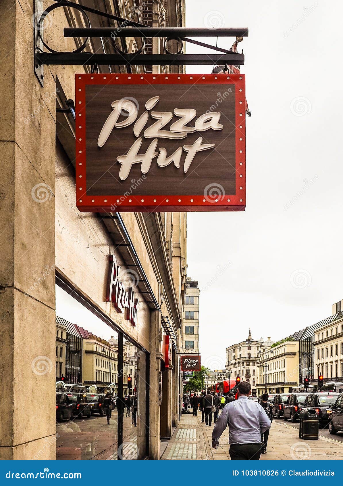 Tienda De Pizza Hut En Londres (hdr) Foto editorial Imagen de hilo