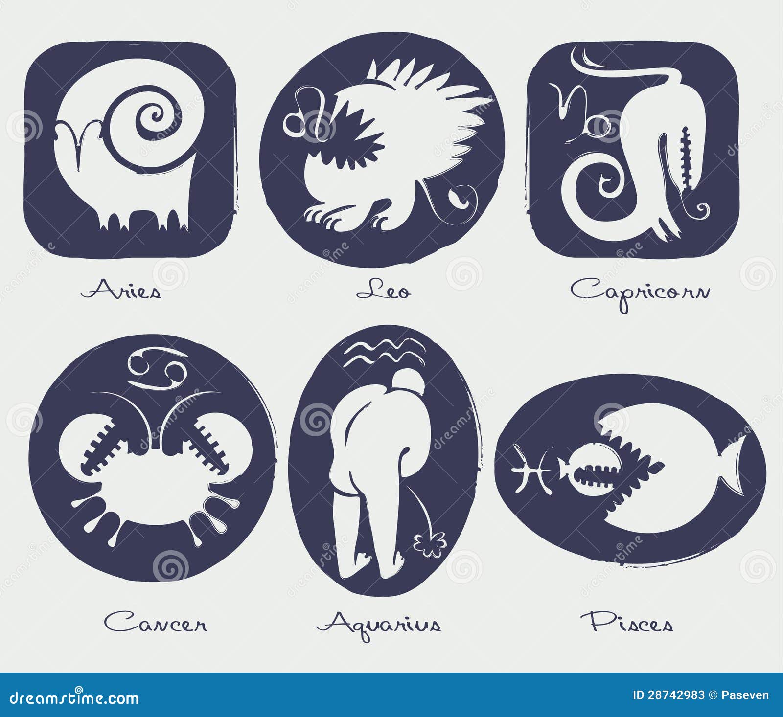 Tierkreiszeichen vektor abbildung. Illustration von vorhersage - 28742983