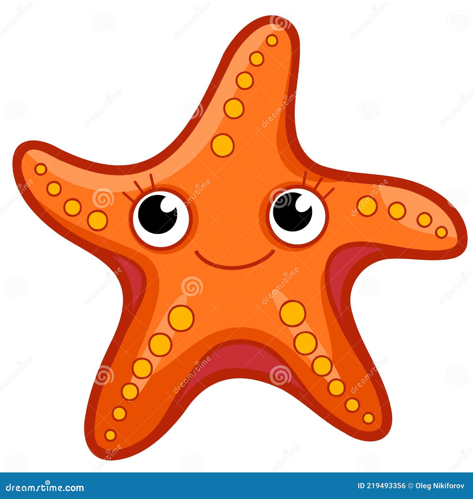 Tierno Starfish Dibujos Animados. Estrella De Mar Clipart Vector  Ilustración del Vector - Ilustración de acortar, aislado: 219493356