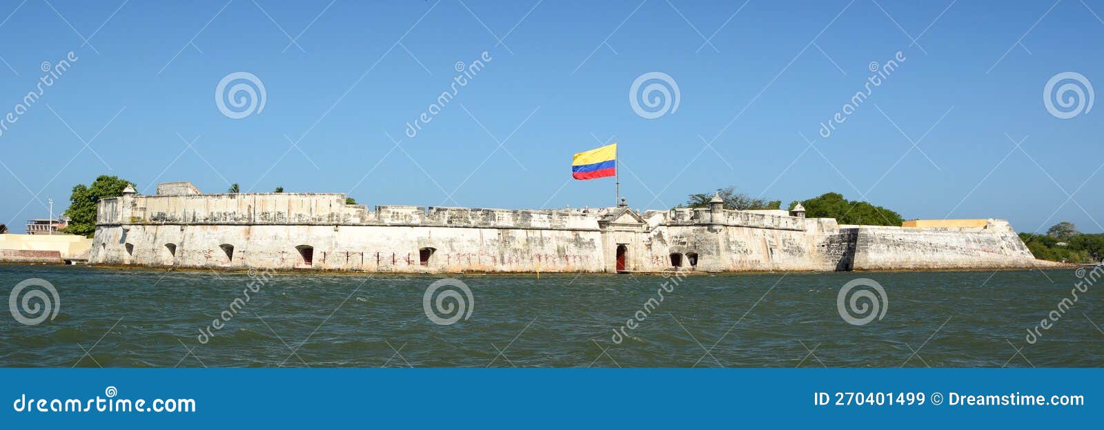 view of castle of san fernando de bocachica. tierra bomba island. cartagena. bolivar department. colombia