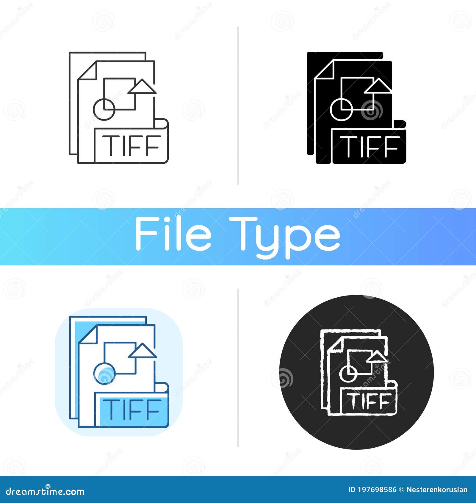 Linear Tiff Icon From File Type Outline Collection. Thin Line Tiff ...