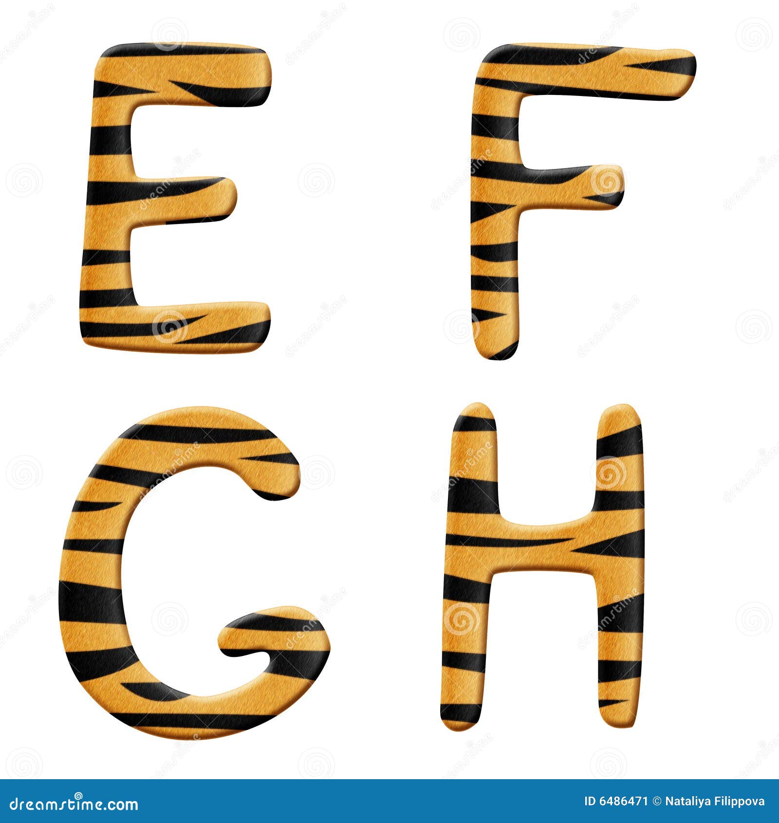 Tiger Alphabet Part 2 Stock Illustration Illustration Of Decorative