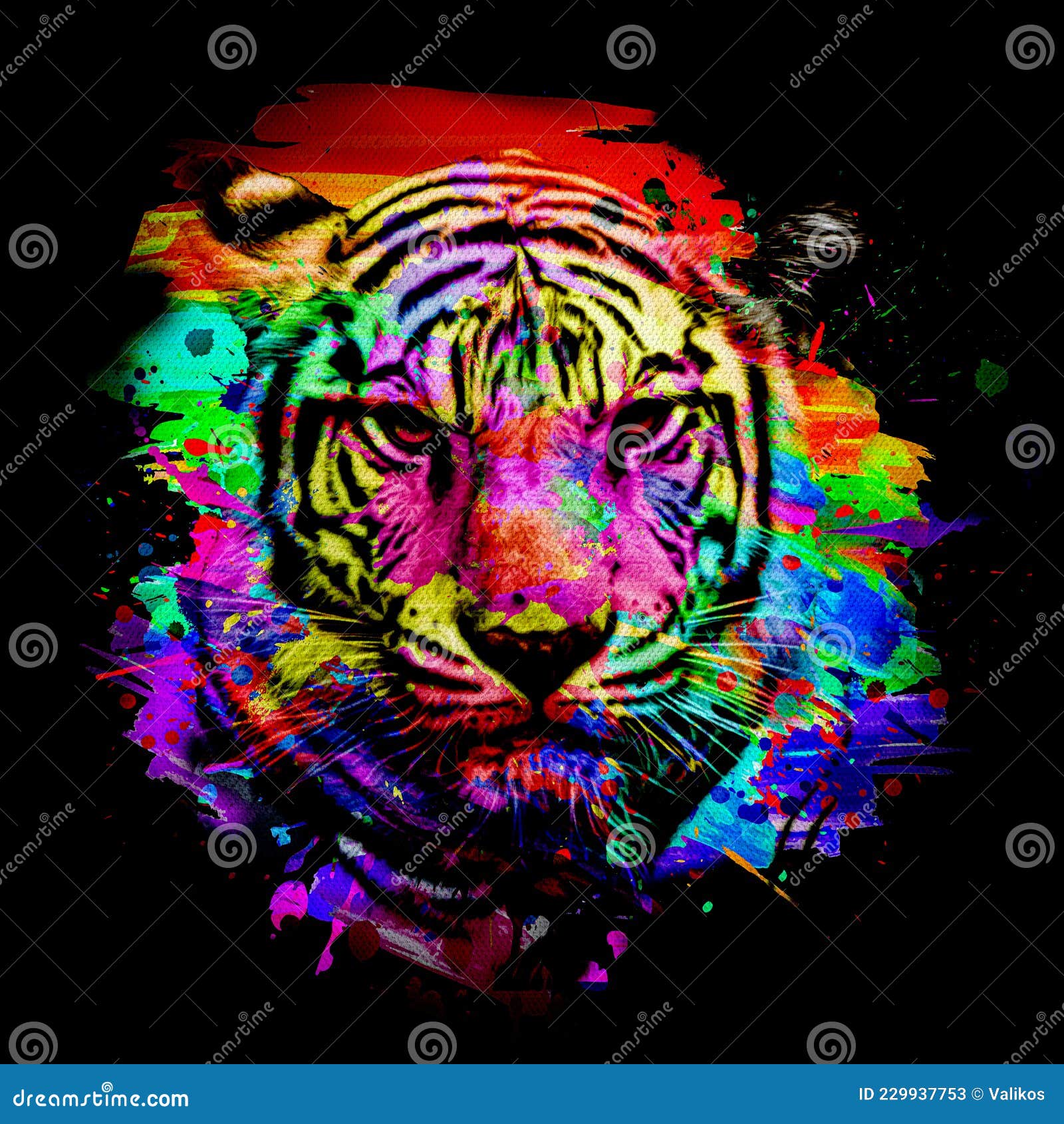 rainbow tiger wallpaper