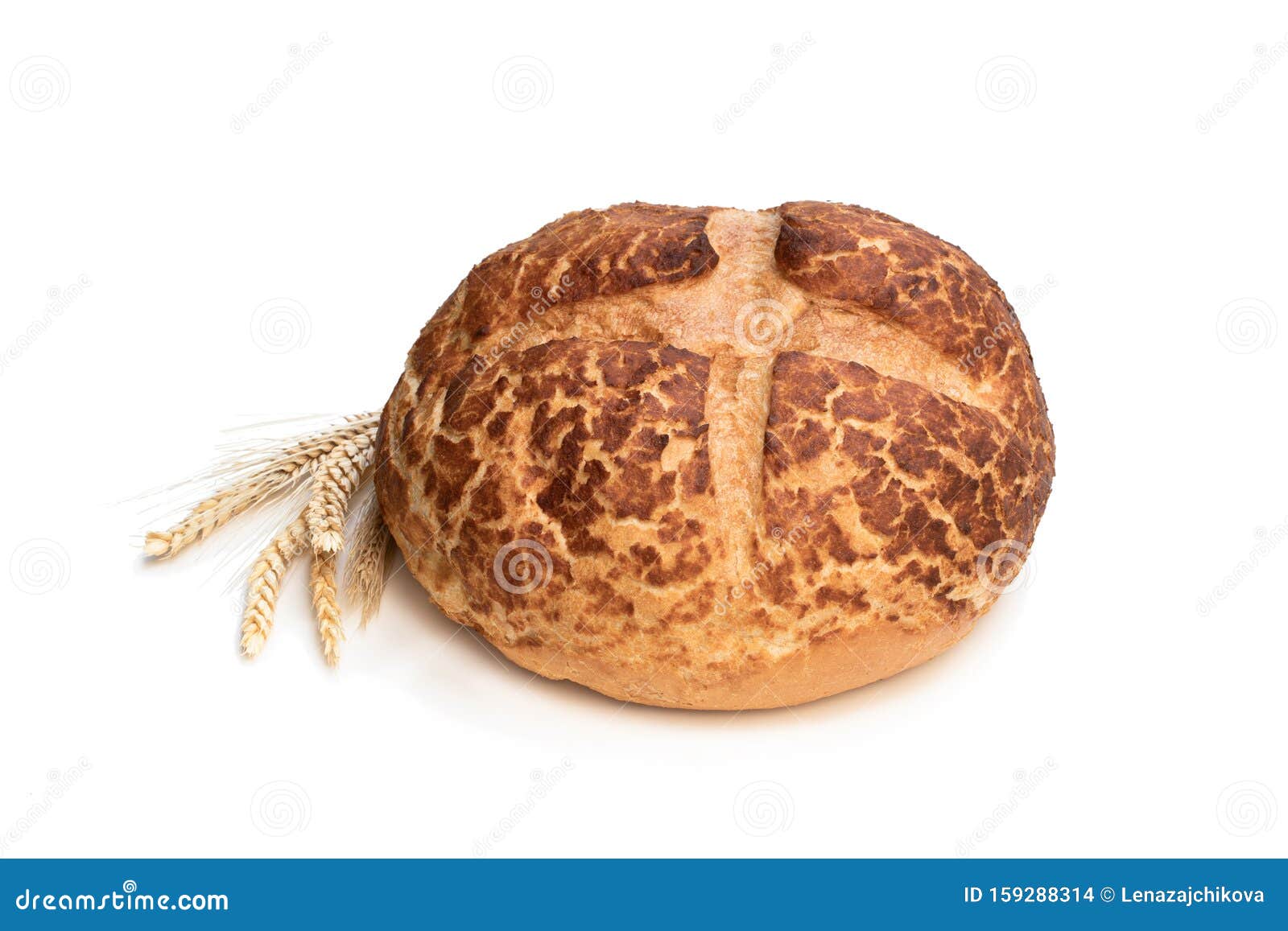 Tiger Bread Isolated on White Stock Photo Image of healthy, crusty