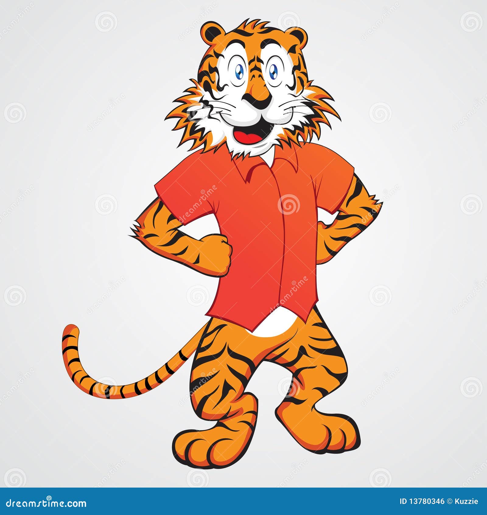 Tiger Cartoon stock vector. Illustration of holiday, animal - 13780346