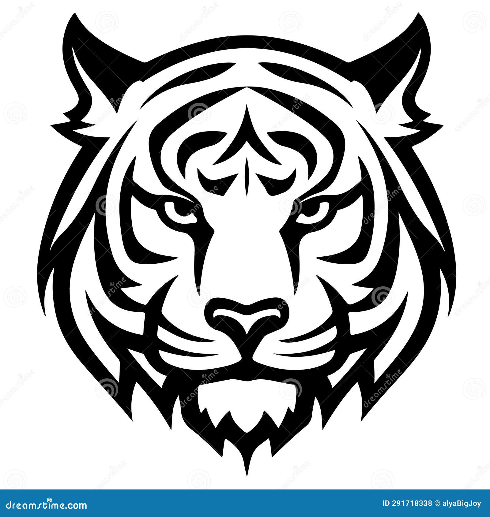 Tiger Emblem Hand Drawn Sketch Vector Illustration Wild Safari Animals ...