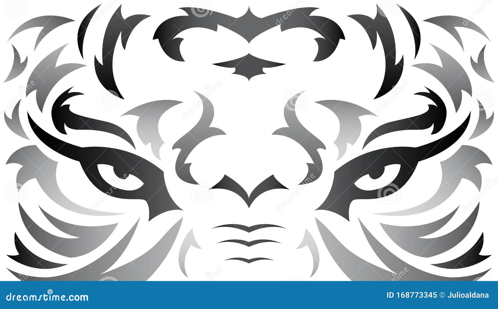 Tiger Eyes Abstract Beast Tatto Style Tribal Vector Illustration. Stock  Vector - Illustration of danger, detailed: 168773345