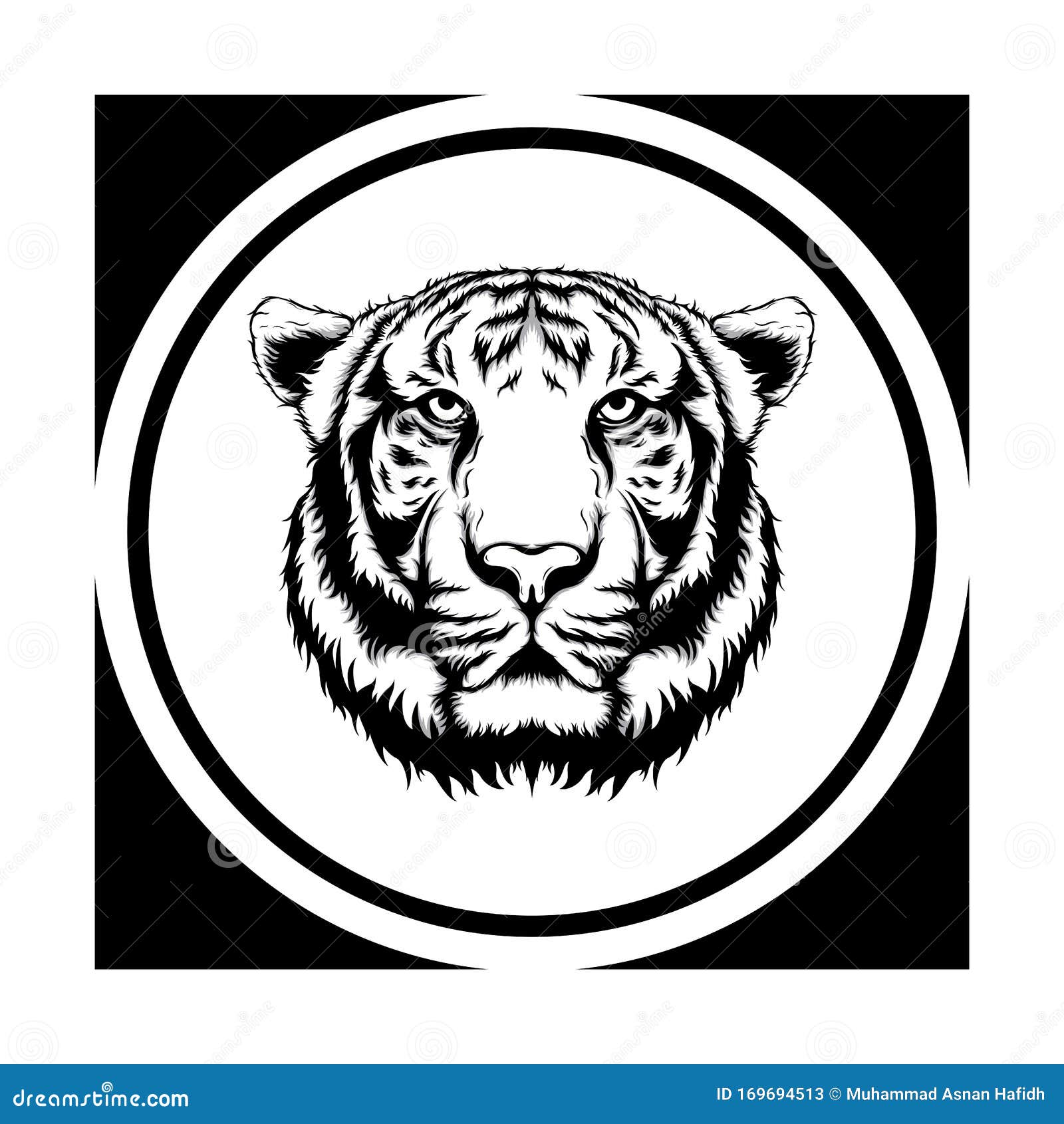 Tiger Face Tattoo with Circle Illustration Stock Vector - Illustration of background, face: 169694513 Tiger Face Tattoo with Circle Illustration Stock Vector - Illustration of background, face: 169694513