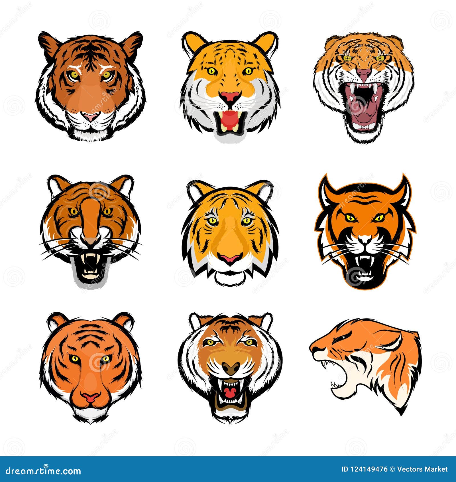 Cartoon Tiger Face - Carinewbi