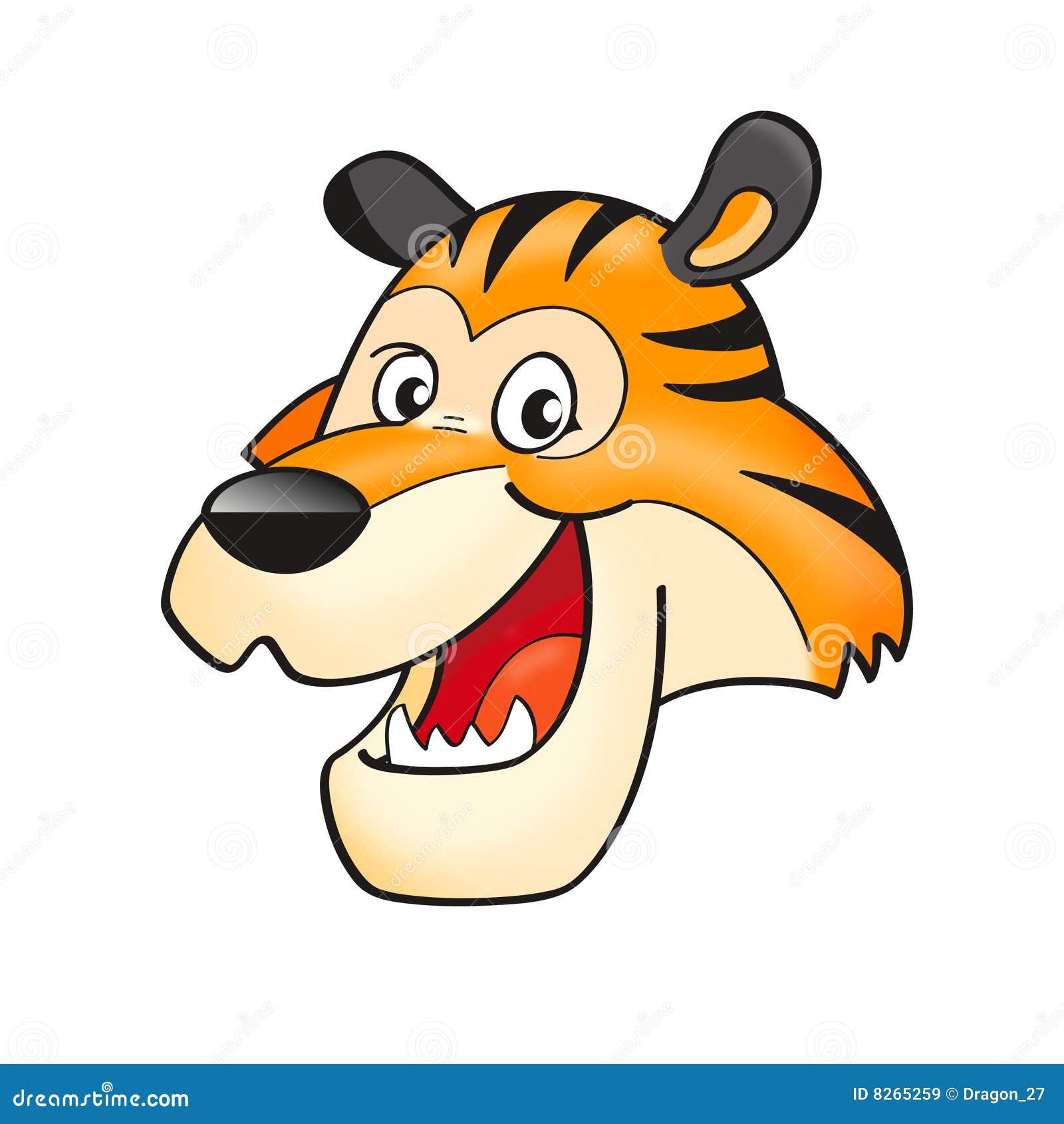 Tiger head stock vector. Illustration of safari, plains - 8265259 Tiger head stock vector. Illustration of safari, plains - 8265259