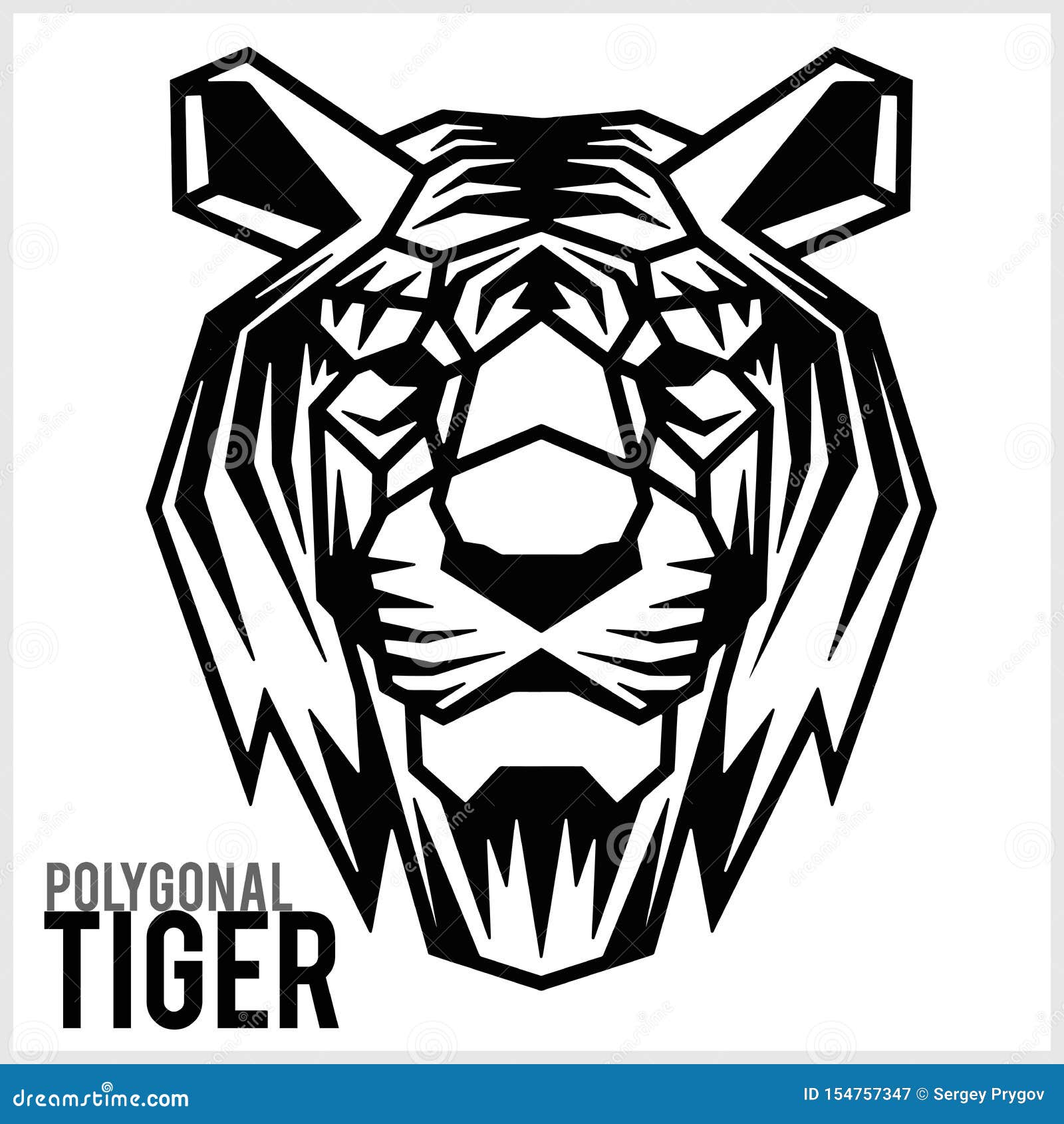 Tiger Head in Polygonal Style. Polygonal Animals. Vector Illustration ...