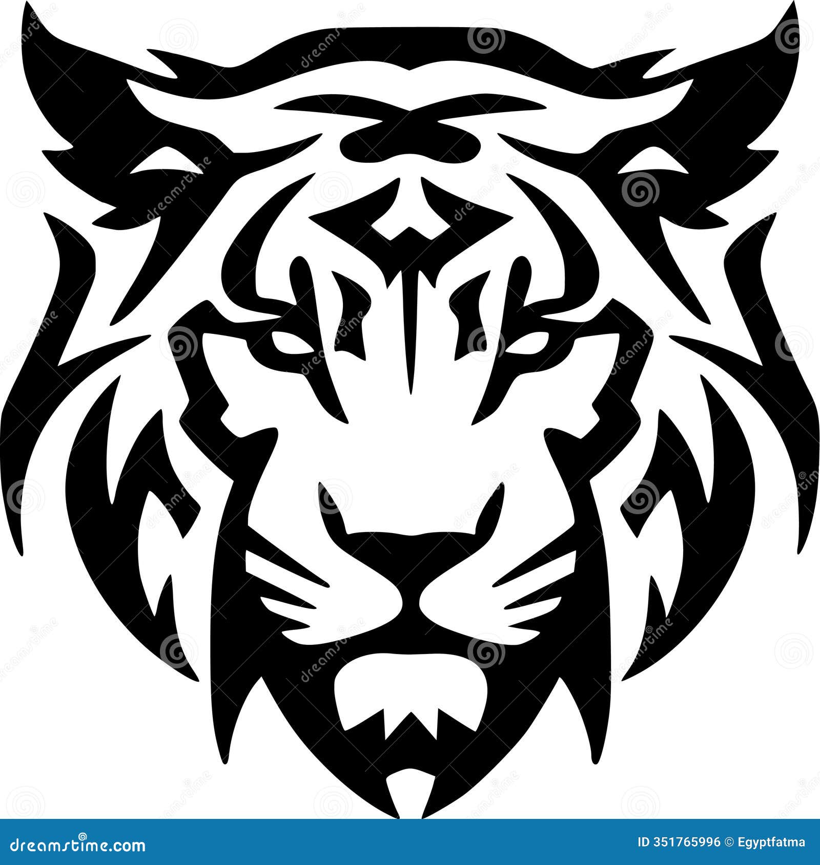 tiger - minimalist and flat logo -  