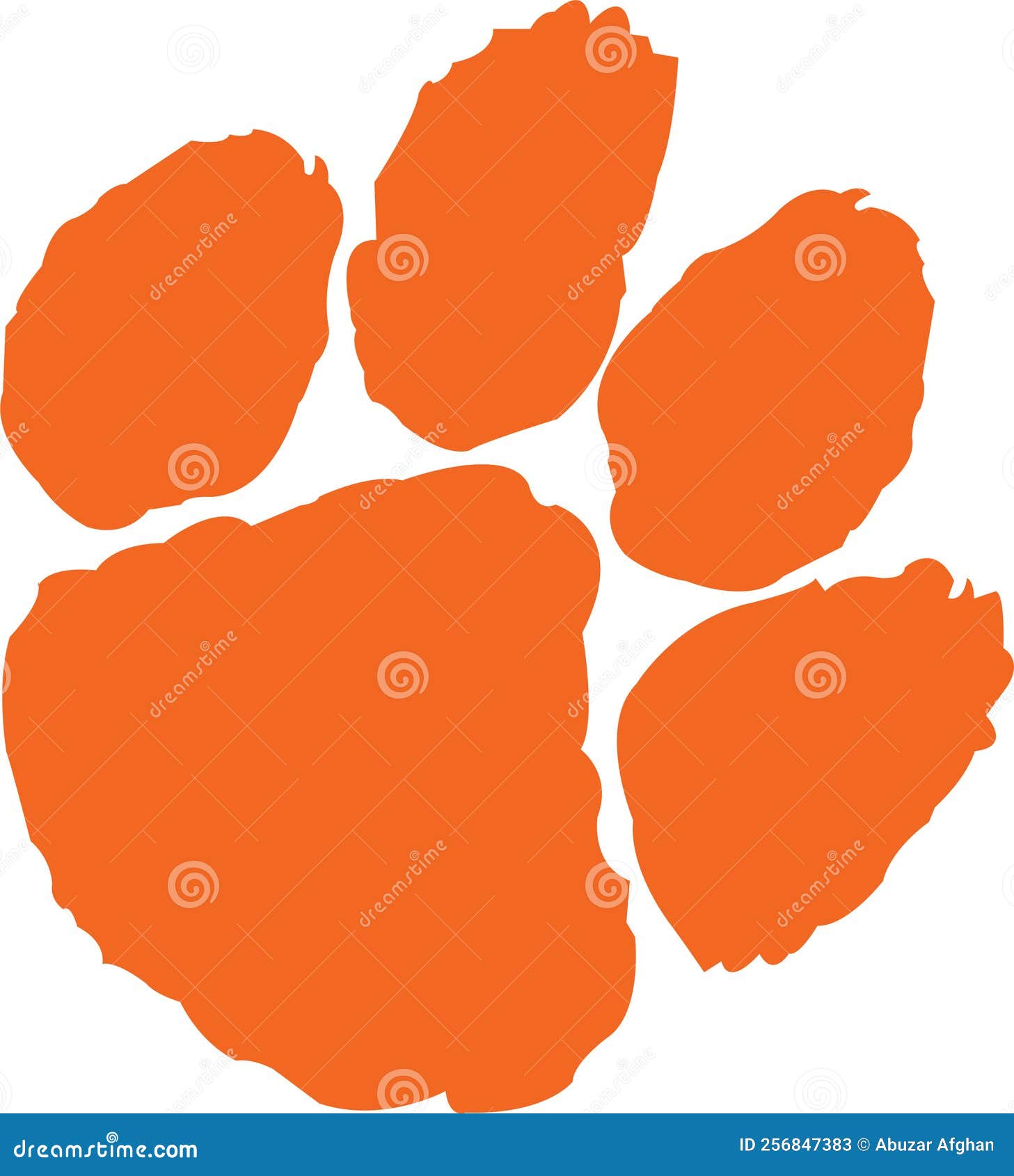 Tiger Paw Image With Svg Vector Cut File For Cricut And Silhouette